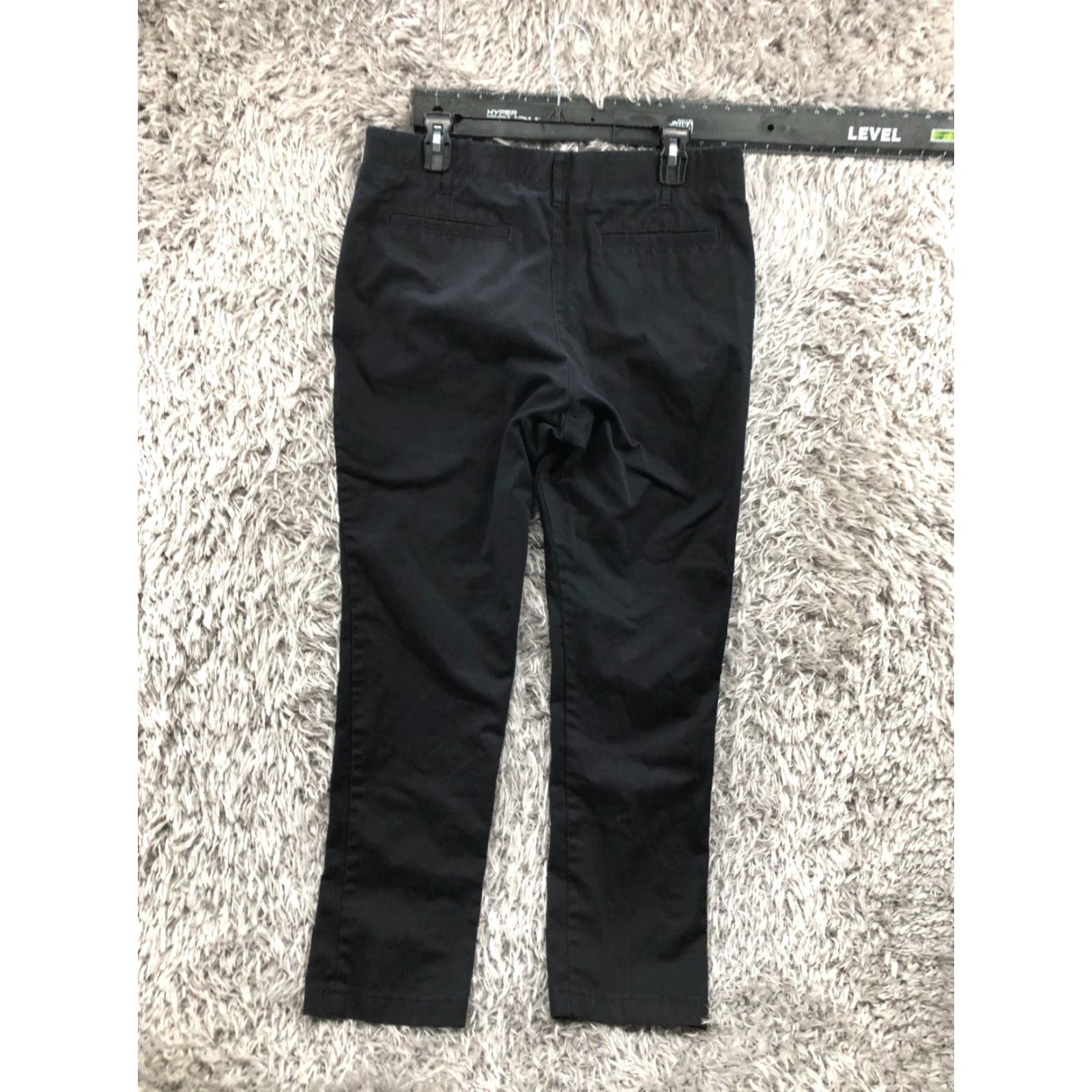 Lands' End Lands' End Chino Pants Womens 12P Petite Dark Wash Black/Blue Stretch Size 34" / US 12 / IT 48 - 5 Thumbnail