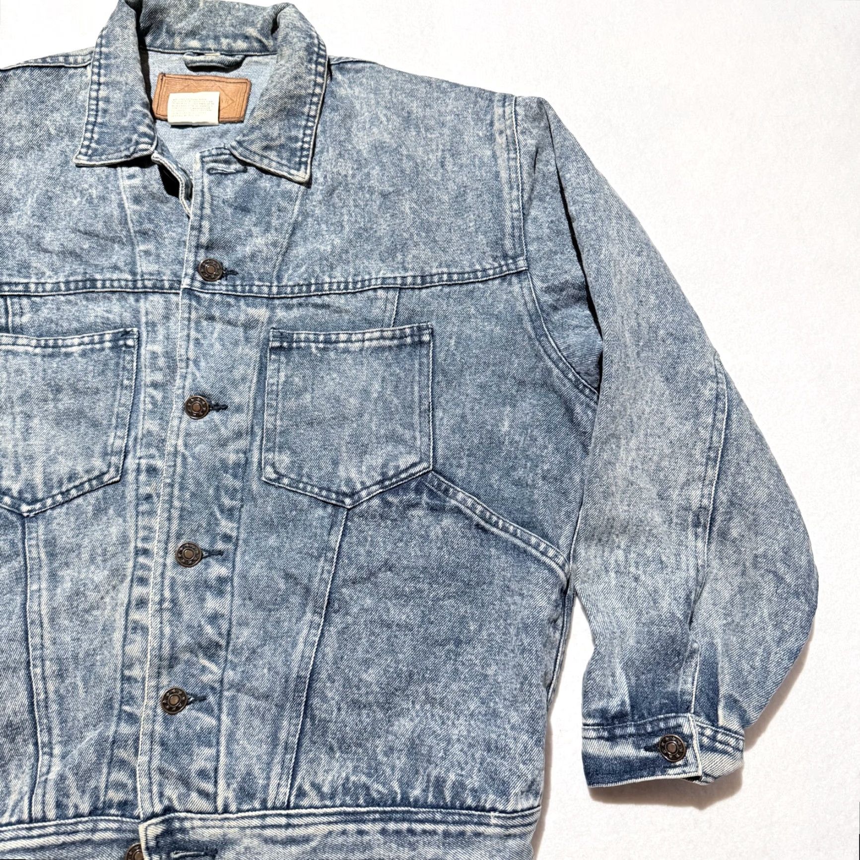 Denime VINTAGE Nuggets Wear Trucker Jacket Blue Acid Wash Denim Oversized Retro Y2K - Medium Mens Jacket Size US M / EU 48-50 / 2 - 4 Thumbnail