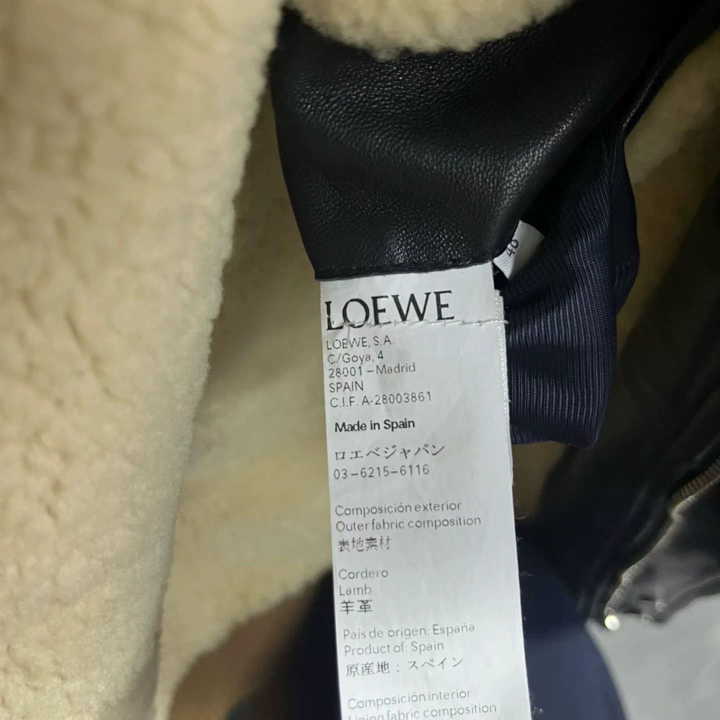 Loewe Loewe Black Lamb Fur Collar Leather Jacket Size US XXS / EU 40 - 3 Thumbnail