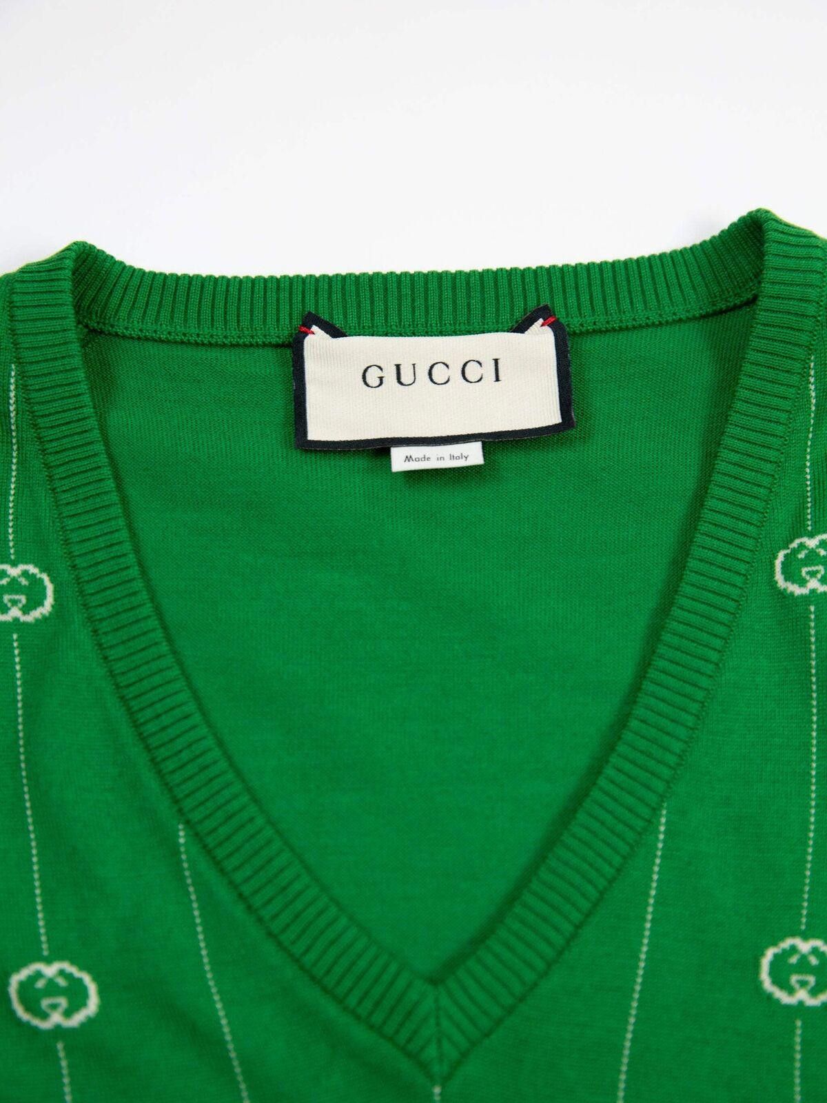 Gucci Gucci Mens GG Green Sweater Small Green Size US S / EU 44-46 / 1 - 2 Thumbnail
