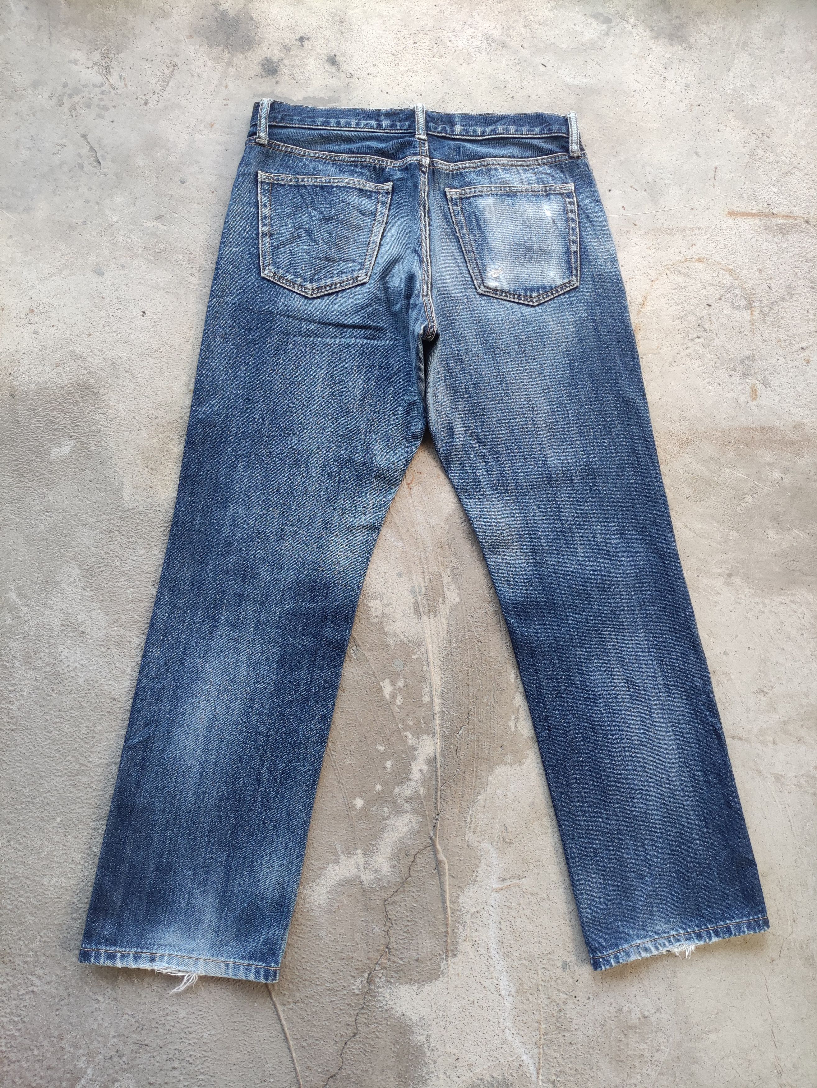 Japanese Brand Vintage Japanese Jean Distressed Faded Denim Size US 34 / EU 50 - 8 Thumbnail