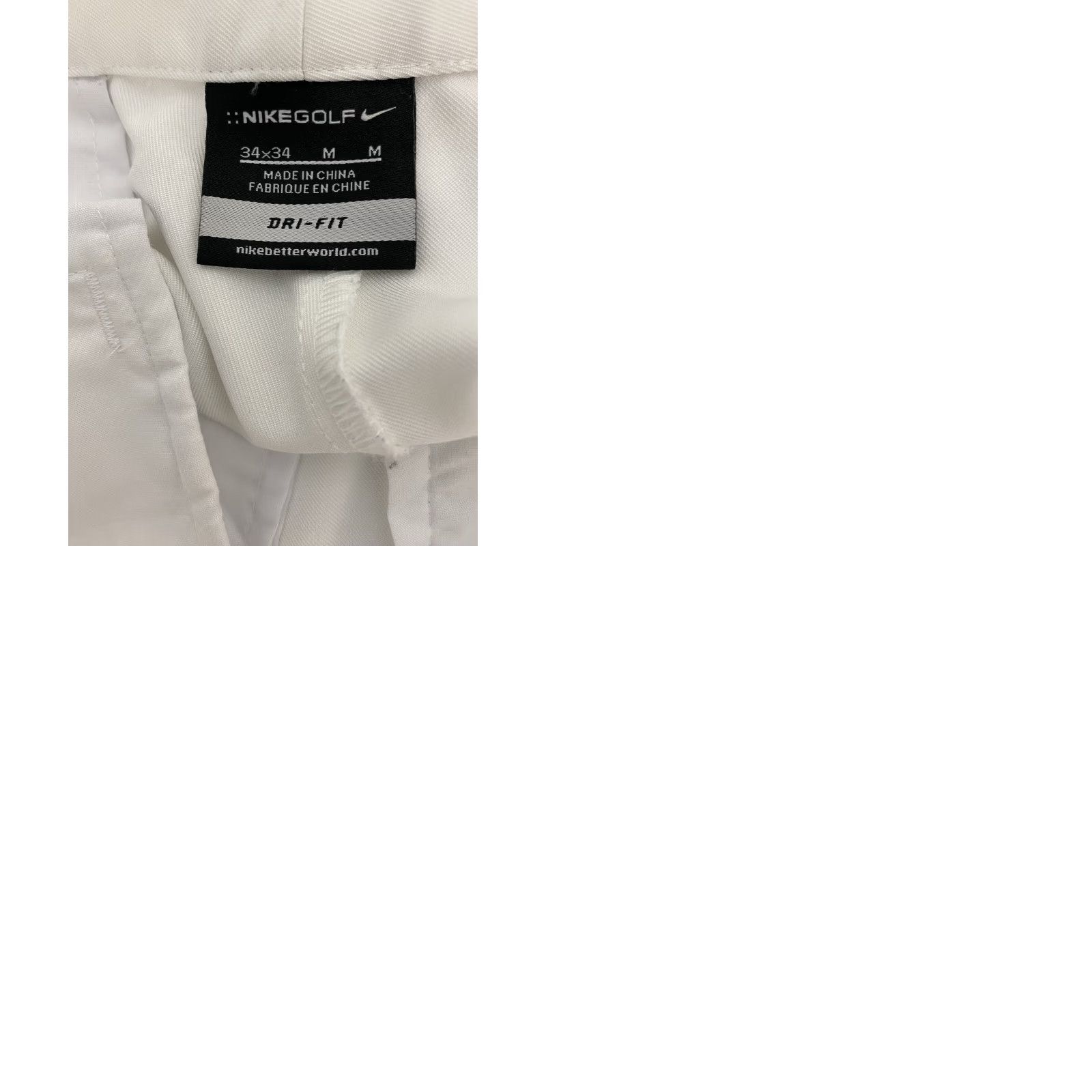 Nike Nike Men’s Golf Pants Athletic Wear Performance Tennis / 125-16 White 34x34 Regular Zip Mens Size US 34 / EU 50 - 9 Thumbnail