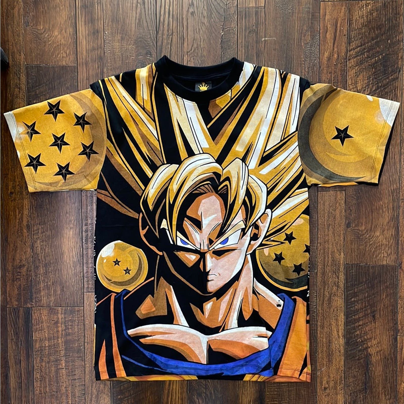 image of Vintage Dragon Ball Z All Over Print XL in Black, Men's