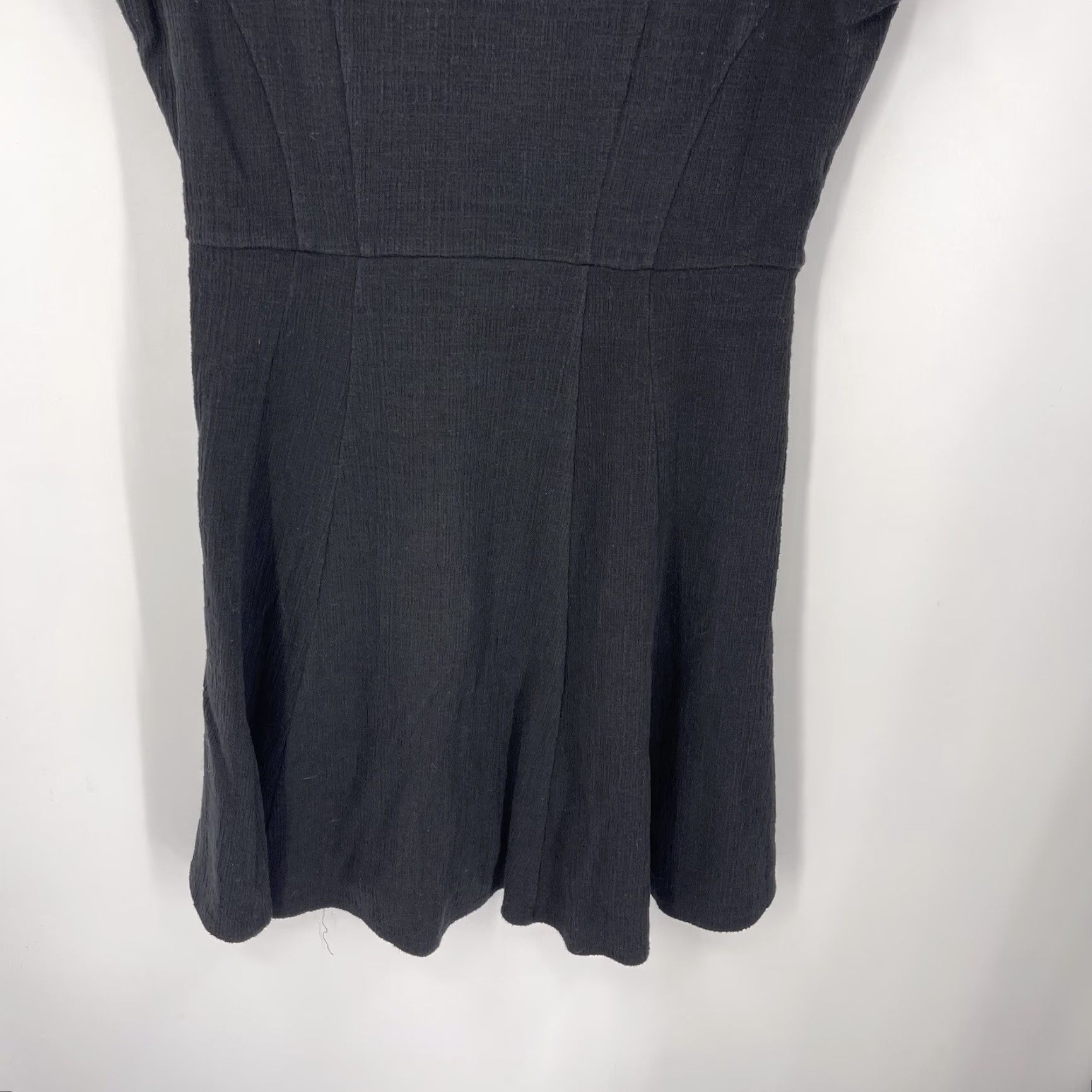 Anthropologie Anthropologie Maeve Dress Womens Medium Black Textured Mini Short Quiet Luxury Size 32" / US 10 / IT 46 - 3 Thumbnail