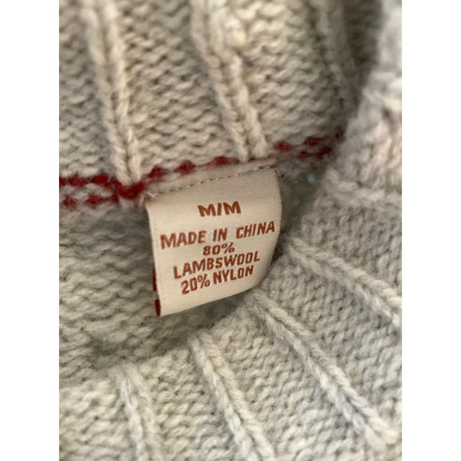 Tommy Bahama Tommy Bahama Sweater Mens Medium Beige Cable-Knit Fisherman Pullover 1/4 Zip Heavyweight Regular Wool Knit Size US M / EU 48-50 / 2 - 5 Thumbnail