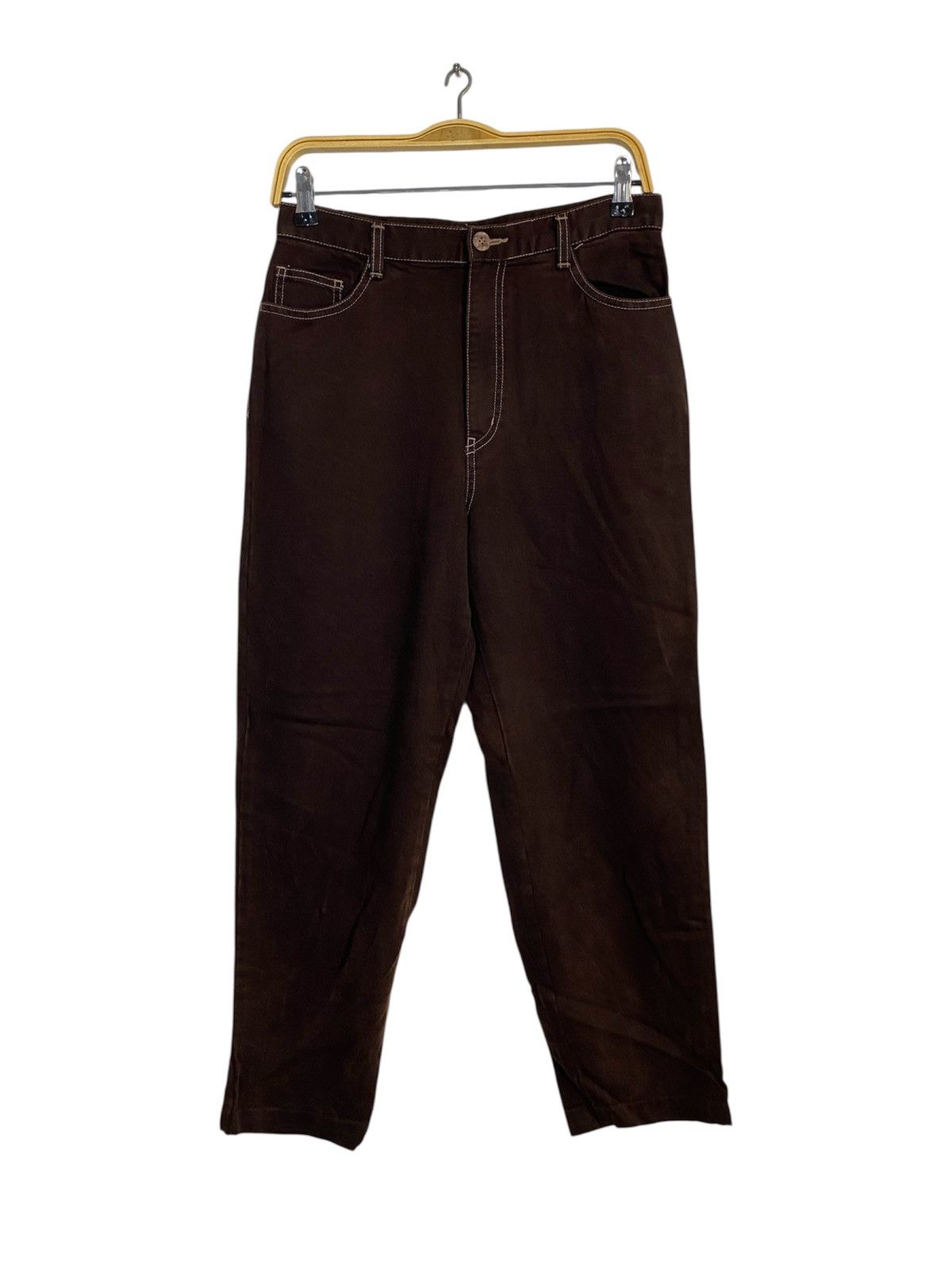 MCM MCM Legere Brown Khaki Denim Jeans Straight Waist Size 28 Size 28" / US 6 / IT 42 - 1 Thumbnail