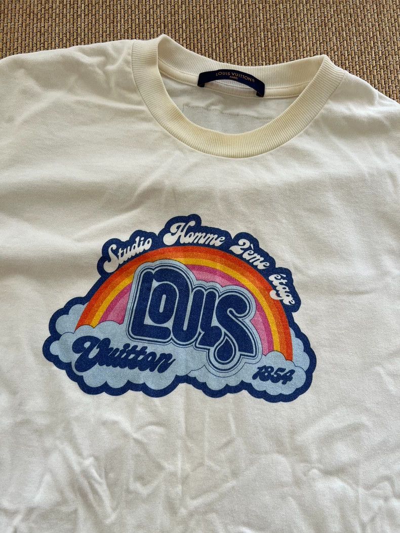 Louis Vuitton Louis Vuitton Colored letter logo printed short sleeves Size US M / EU 48-50 / 2 - 2 Thumbnail