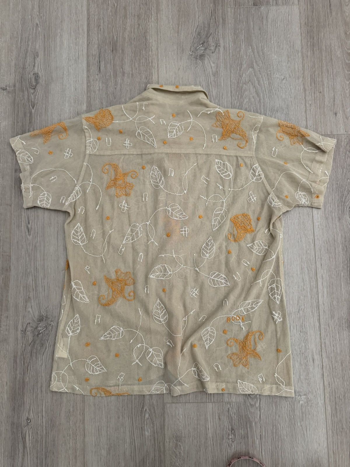 Bode Bode Lilium Short Sleeve Camp Collar Shirt Embroidered Size US S / EU 44-46 / 1 - 2 Thumbnail