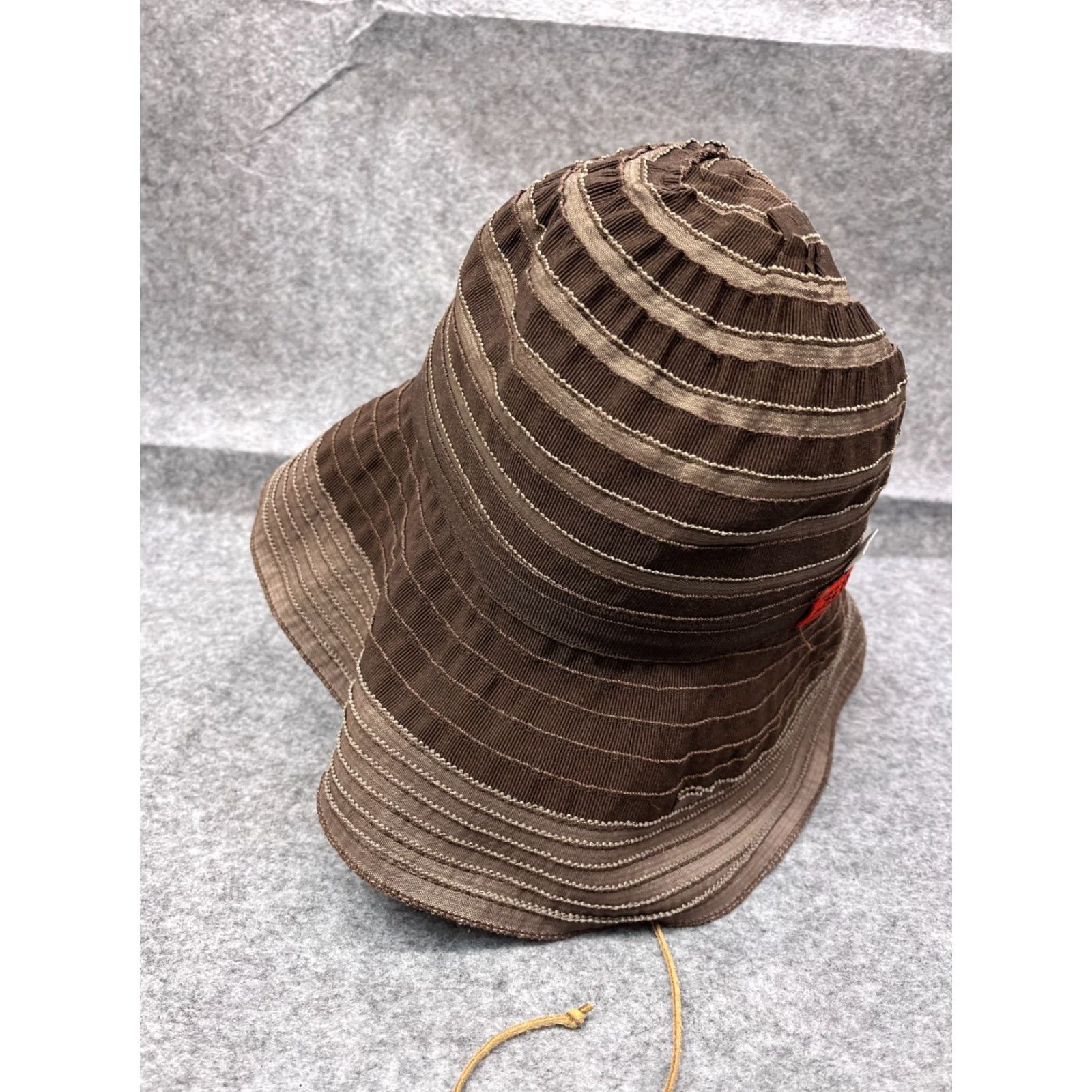 CO August Bucket Hat Womens One Size Brown Striped Cotton Lightweight Outdoors Beach Size ONE SIZE - 5 Thumbnail