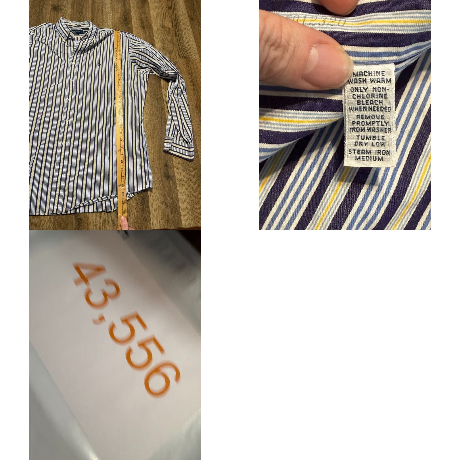 Ralph Lauren Ralph Lauren Shirt Mens XL Blue Stripe Long Sleeve Button-Up Size US XL / EU 56 / 4 - 8 Thumbnail