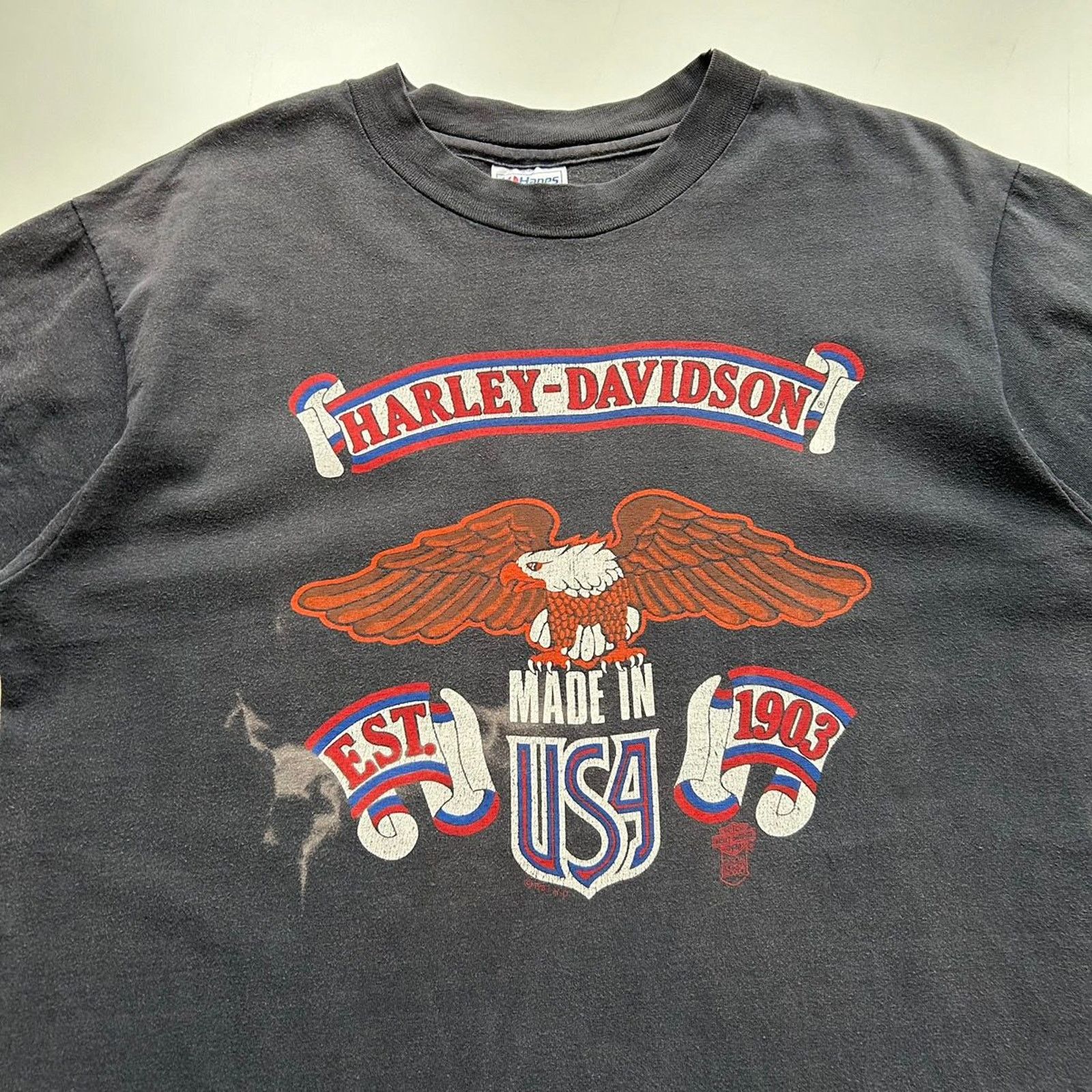 Harley Davidson × Vintage Vintage 1983 Harley Davidson Made In USA Faded T Shirt Large Size US L / EU 52-54 / 3 - 2 Thumbnail