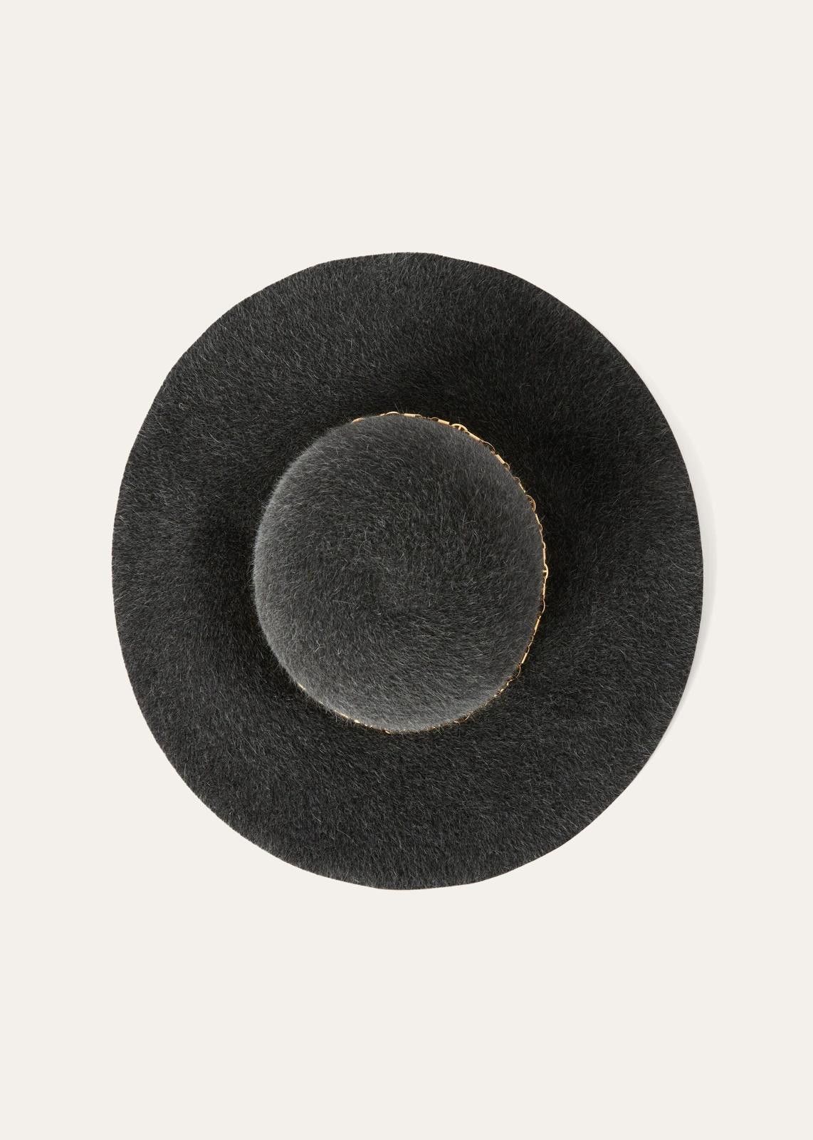 Loro Piana o1srvl11e0325 FAN4626 Size: OS / Evie Hat / Cap in Dark Grey Size ONE SIZE - 2 Thumbnail