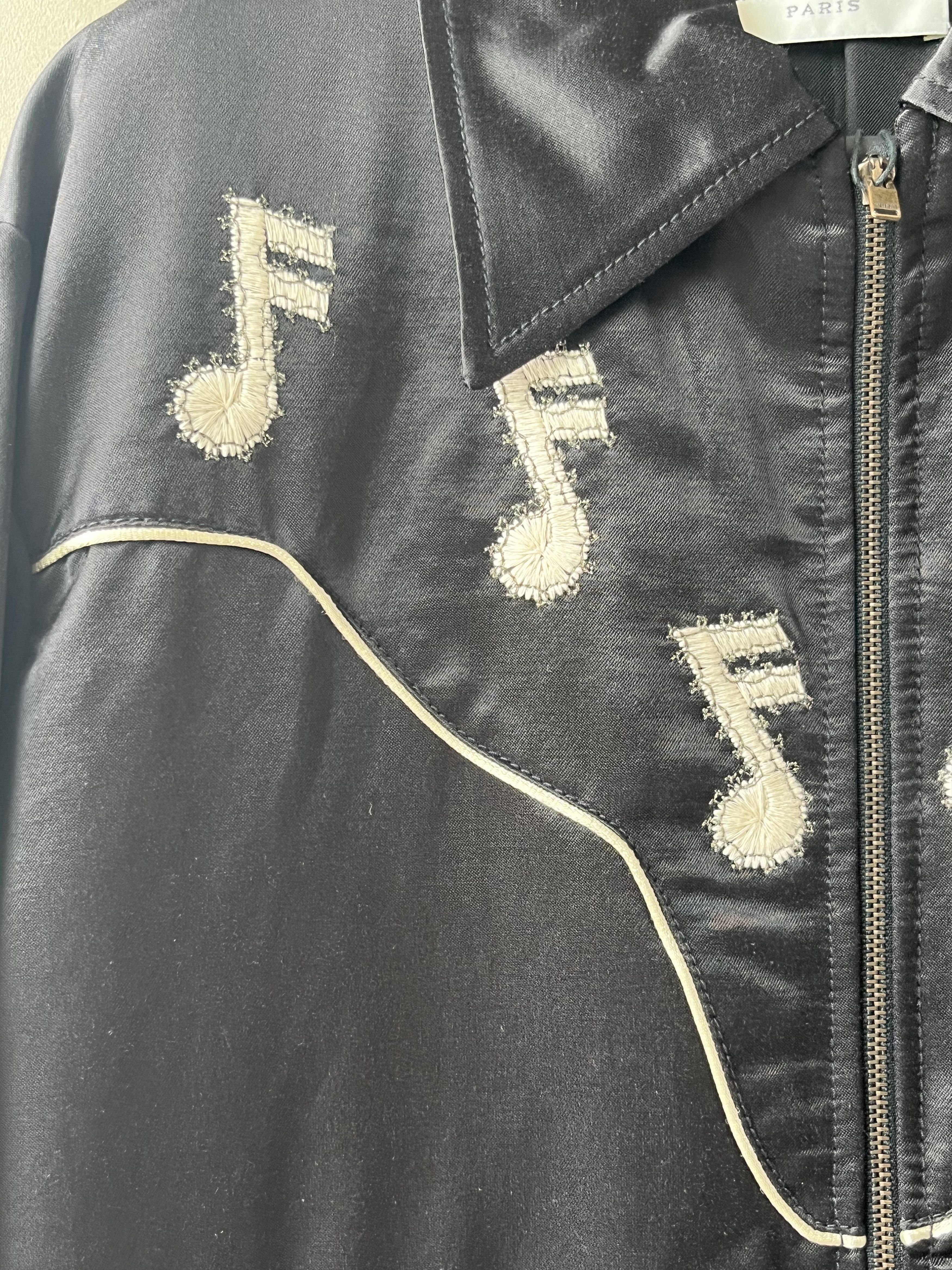 Saint Laurent Paris Saint Laurent Paris Hedi Slimane Music Note Bomber Jacket XS Size US XS / EU 42 / 0 - 16 Thumbnail
