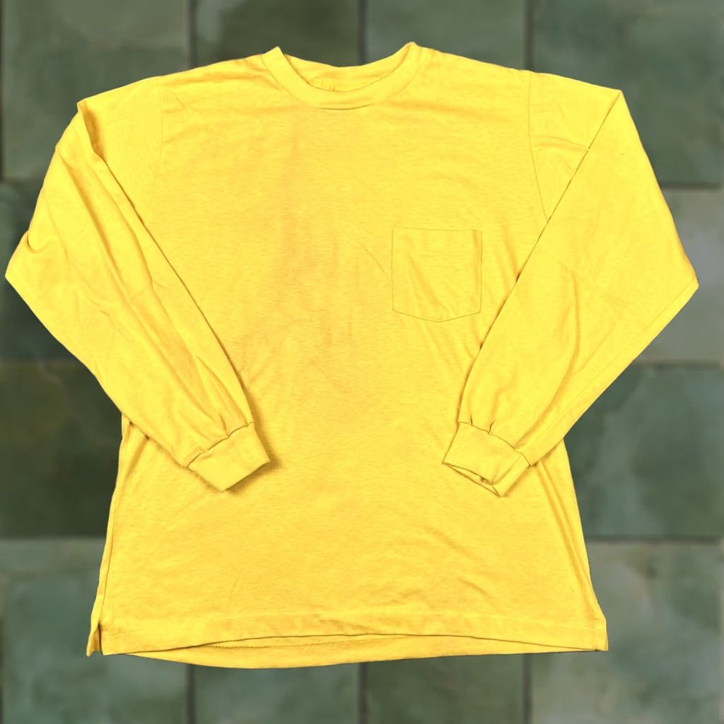 Lands' End VINTAGE Lands End T-Shirt Women Large Yellow 90s Shirt Crew Neck Long Sleeve Size L / US 10 / IT 46 - 1 Thumbnail