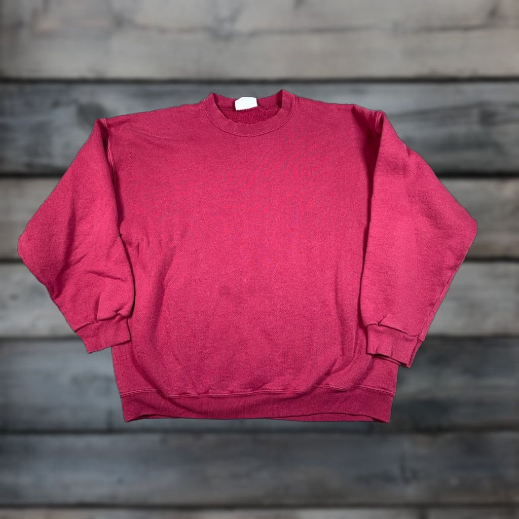 Levi's VTG Levi's Brittania Sweatshirt Crew Neck Adult XL Red Solid Cotton Blend Polyester Fleece Logo 90s Hipster Retro Men’s Sweatshirt Size US XL / EU 56 / 4 - 1 Thumbnail