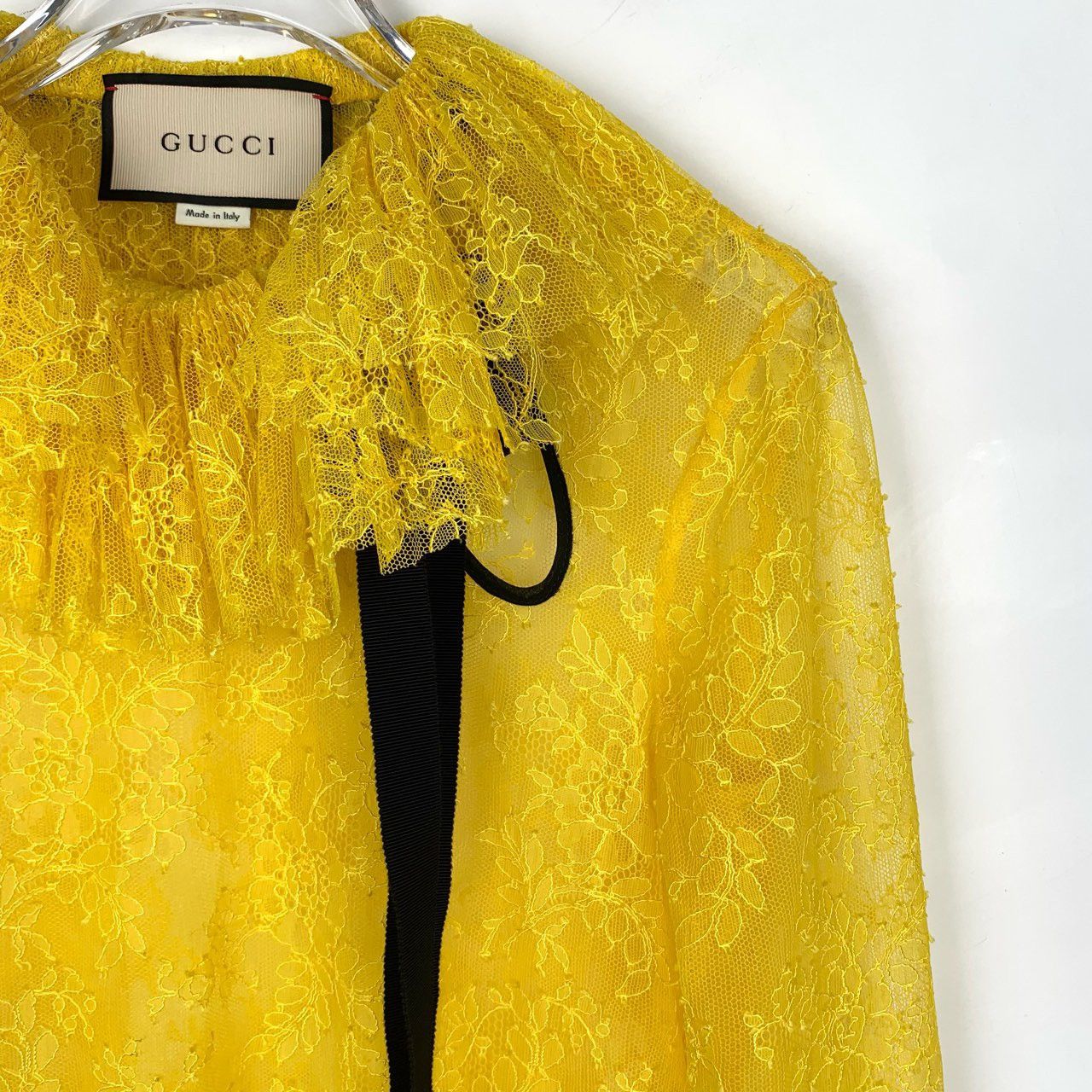 Gucci Gucci Yellow Long-Sleeve Shirt (Size S) Size XS / US 0-2 / IT 36-38 - 6 Thumbnail