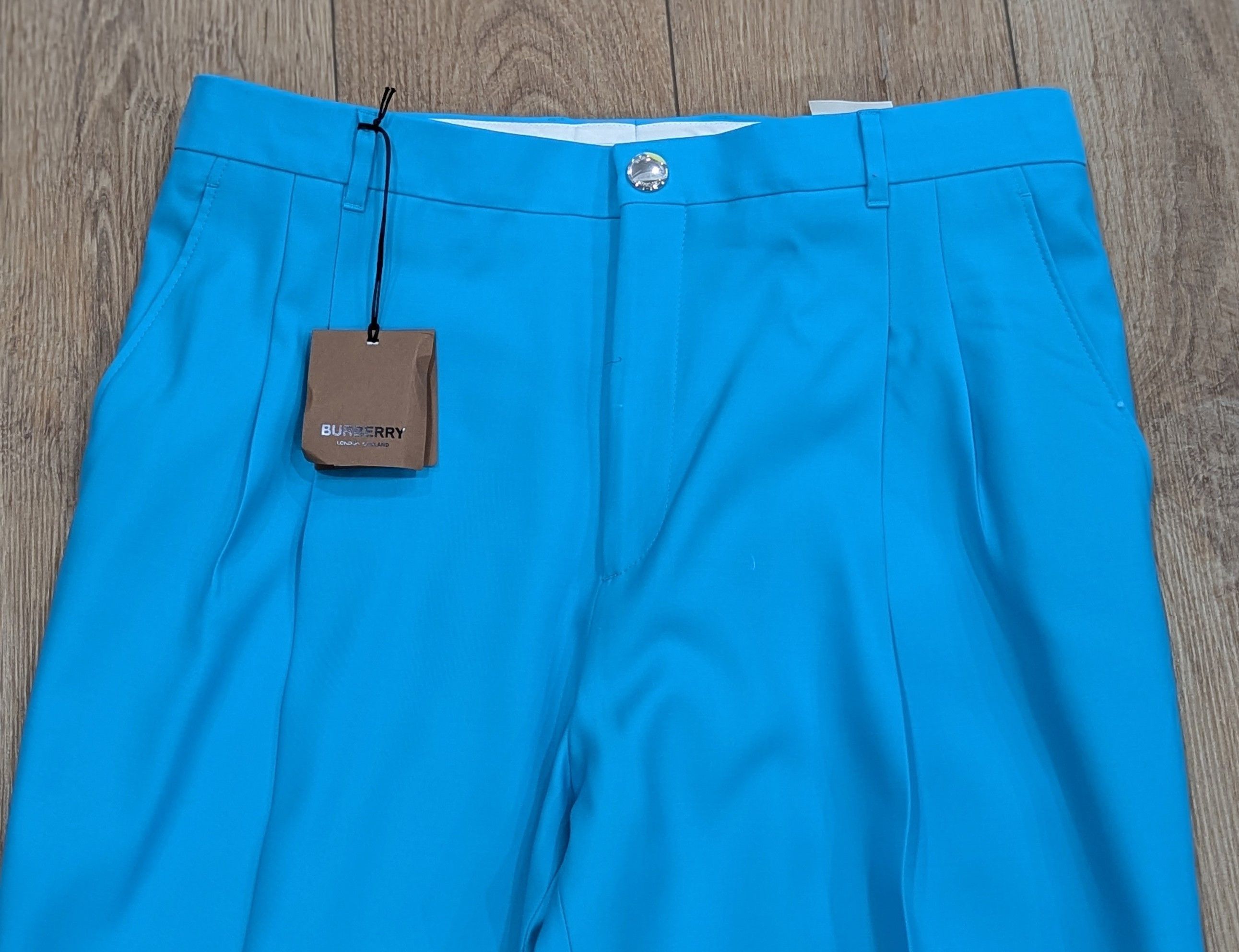 Burberry Burberry Tailored Wool Trousers Pants Bright Opal 52 US 36 Size US 36 / EU 52 - 2 Thumbnail