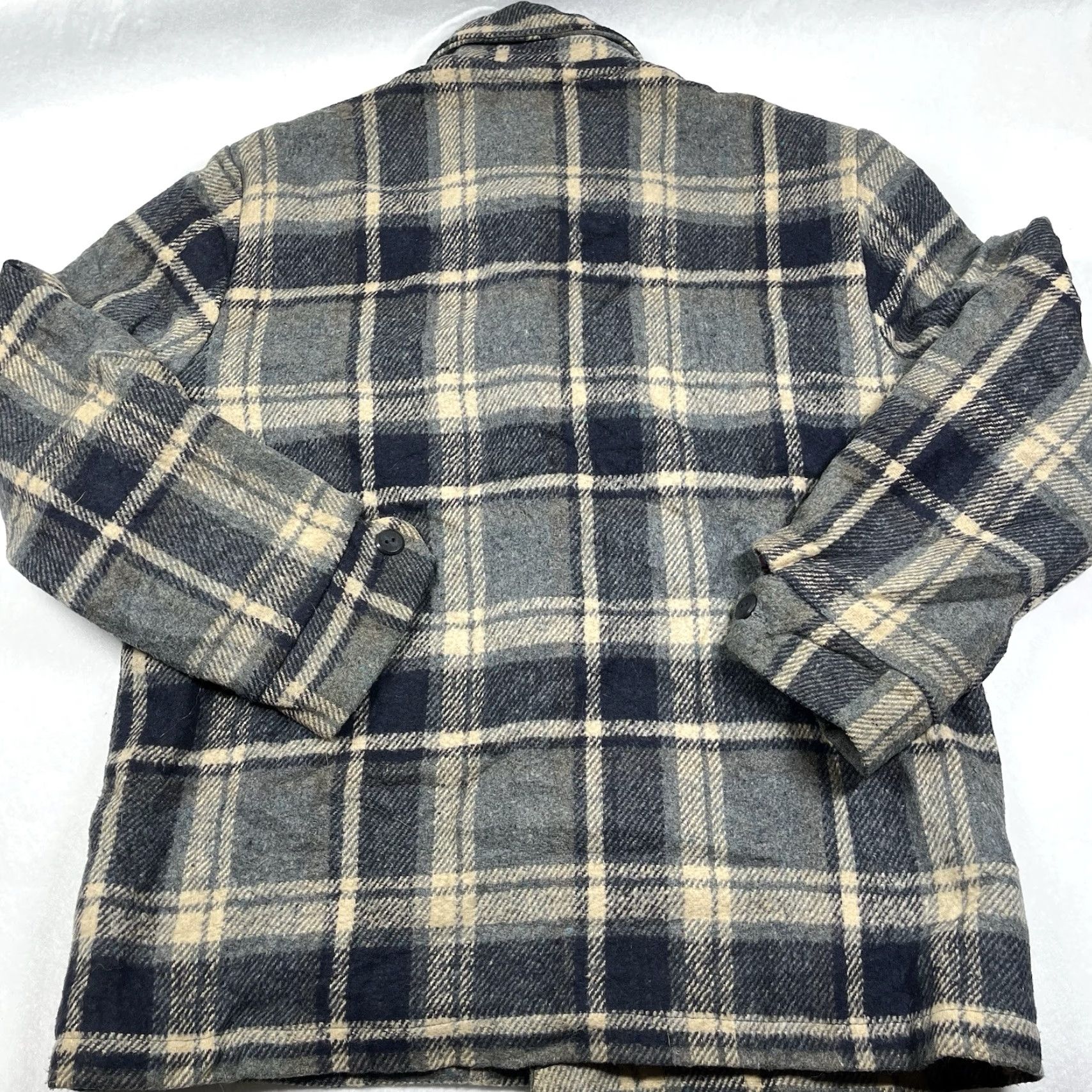 Vintage VINTAGE JC Penney Jacket Medium Blue Plaid Pockets Ranch Barn Chore Coat Outdoor Mens M Blue Plaid Jacket Size US M / EU 48-50 / 2 - 7 Thumbnail