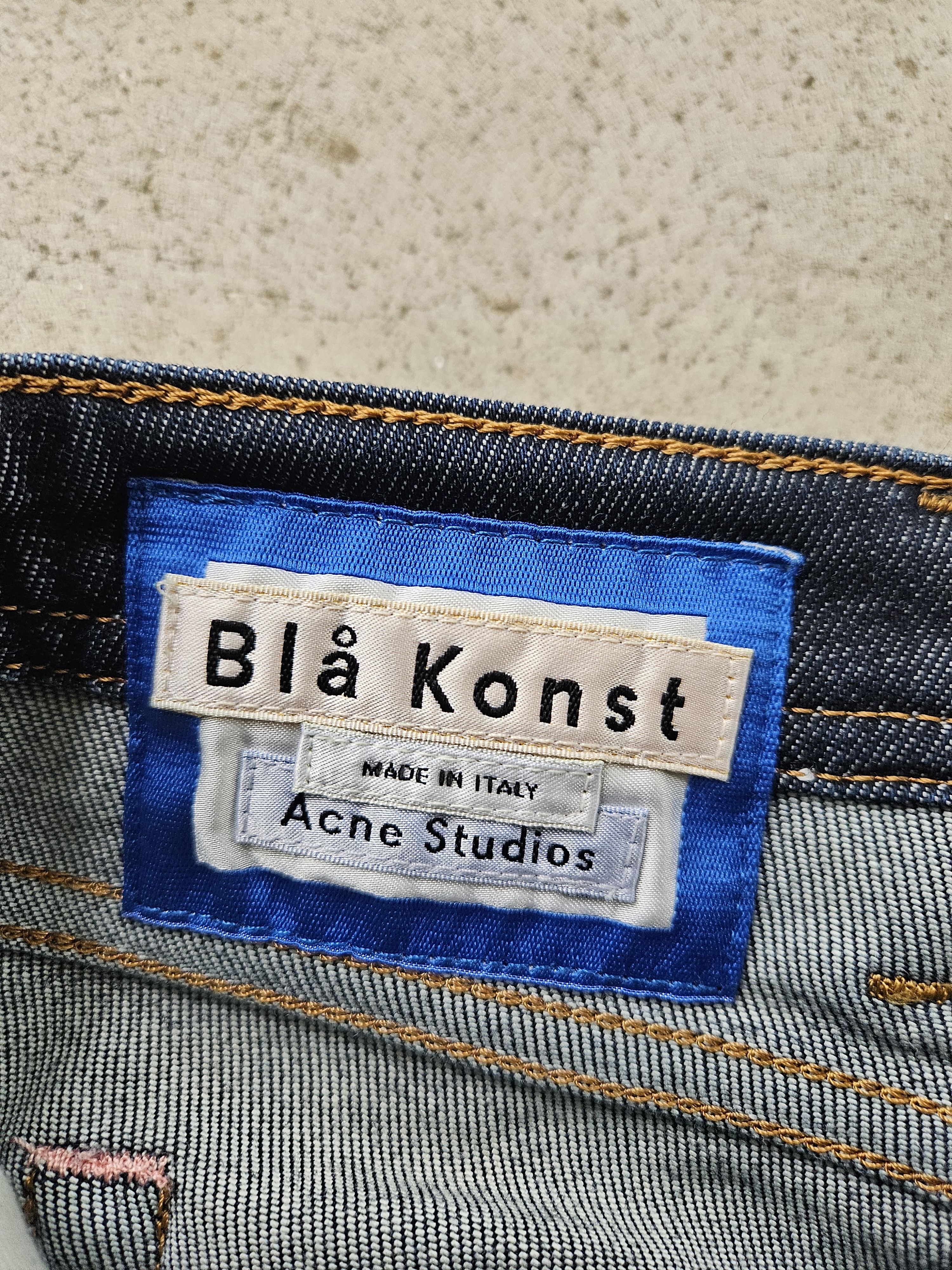 Acne Studios Blå Konst Climb Indigo Back Patch Blue Denim Jeans Size US 31 - 7 Thumbnail