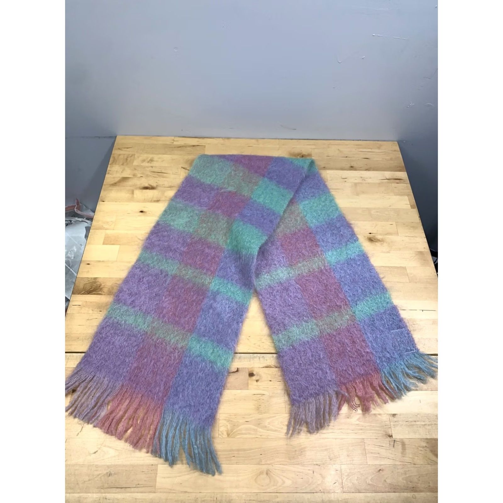 Vintage VINTAGE Andrew Stewart Mohair Scarf Purple Lilac Made in Scotland 13205 Size ONE SIZE - 3 Thumbnail
