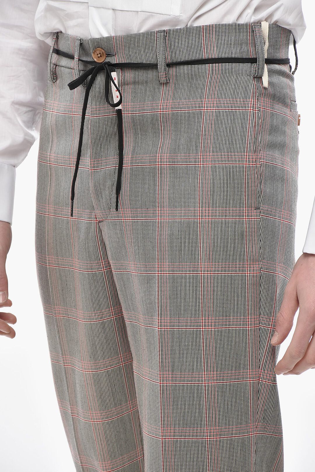 Marni og1mm0326 District Check Virgin Wool-Blend Pant in Grey Size US 28 / EU 44 - 3 Thumbnail