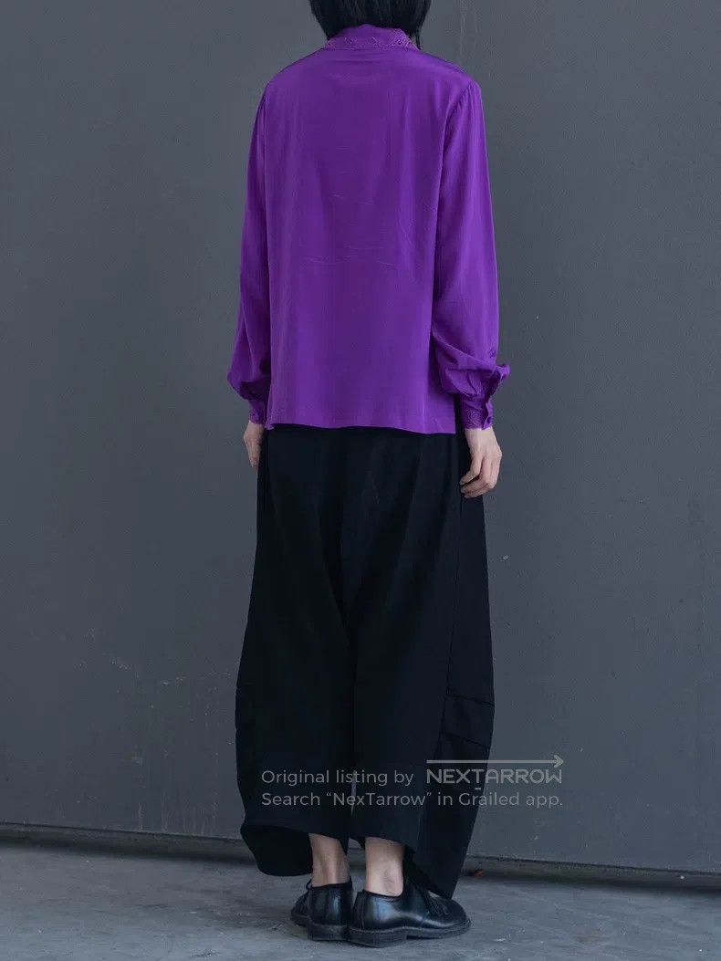 Comme des Garcons Comme Des Garcons Early hand-embroidered purple silk shirt Size M / US 6-8 / IT 42-44 - 3 Thumbnail