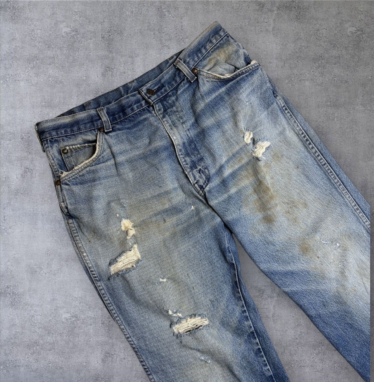 Levi's × Vintage Vintage 80s Levis 557 Cowboy Denim Jeans Size US 34 / EU 50 - 2 Thumbnail