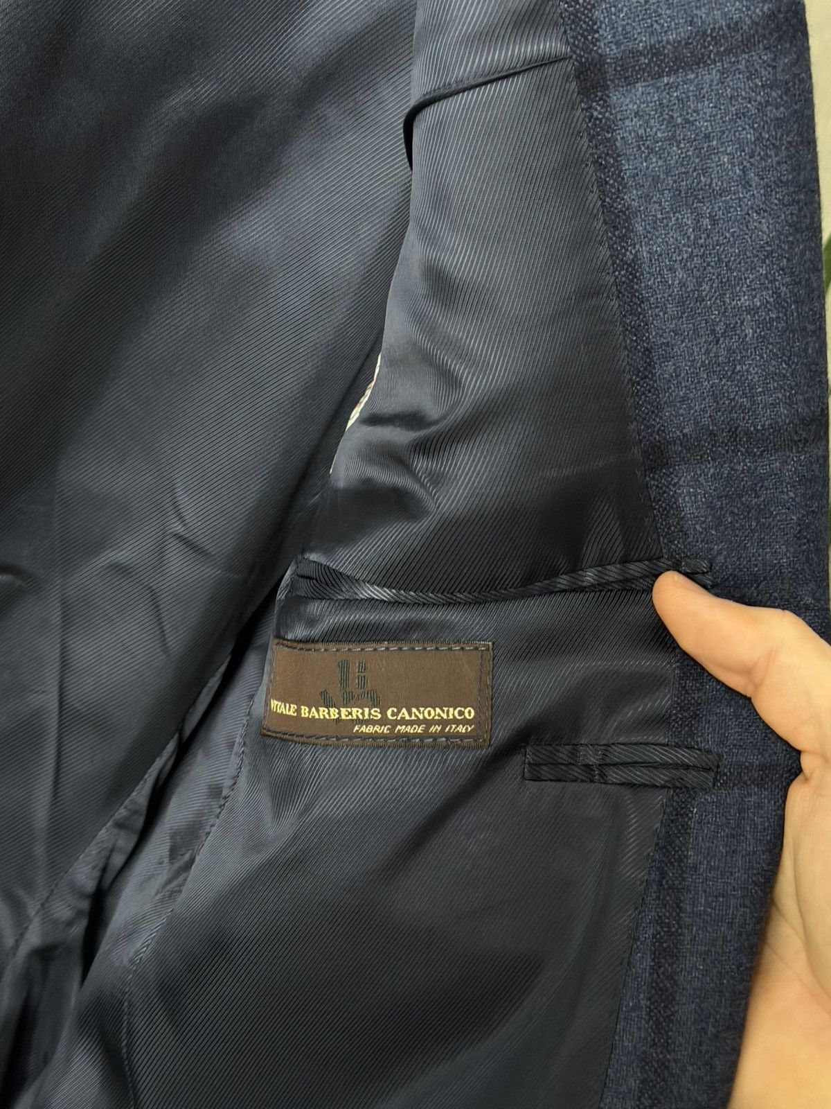 Boggi Boggi Milano Italy Luxury Wool Silk Blue Navy Check Blazer Size 44S - 7 Thumbnail