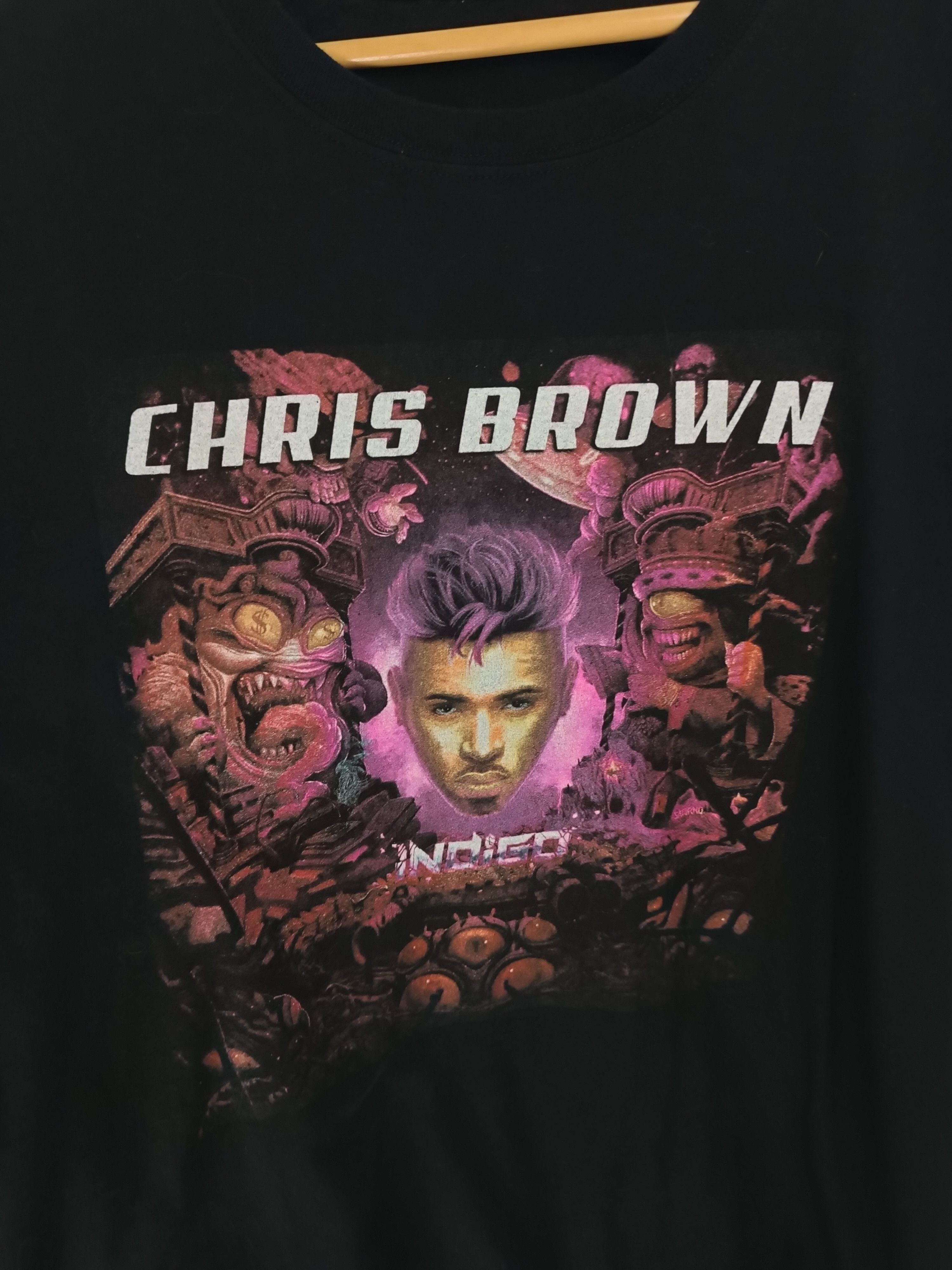 Rap Tees VINTAGE CHRIS BROWN INDIGO TOUR 2019 rihanna usher drake Size US XL / EU 56 / 4 - 8 Thumbnail