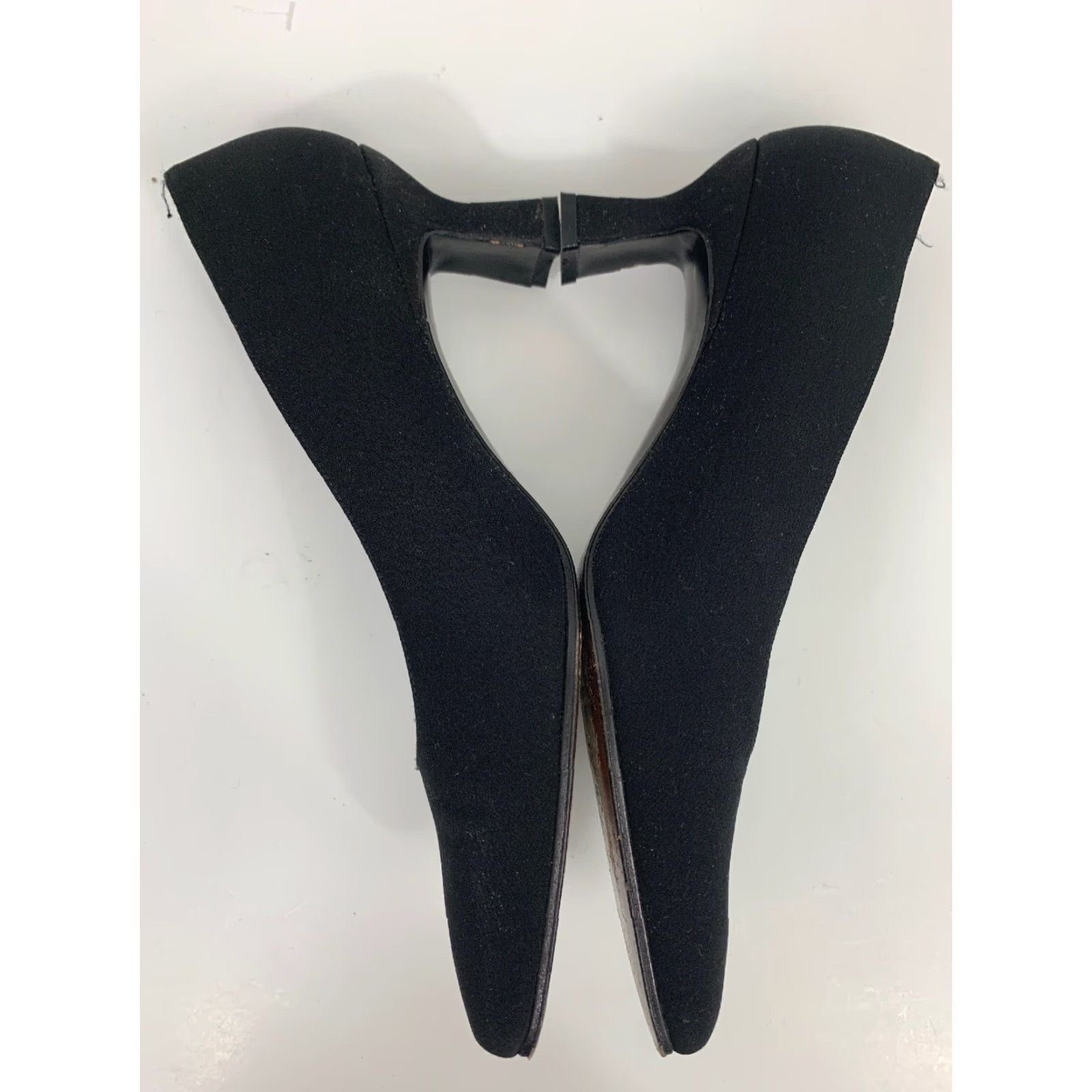 Stuart Weitzman Stuart Weitzman Square Toe Block Heel Womens US 5 Black Fabric Pump Heel Spain Pumps, Classic, Dress, Block, Medium, WomensShoe Size US 5 / IT 35 - 5 Thumbnail
