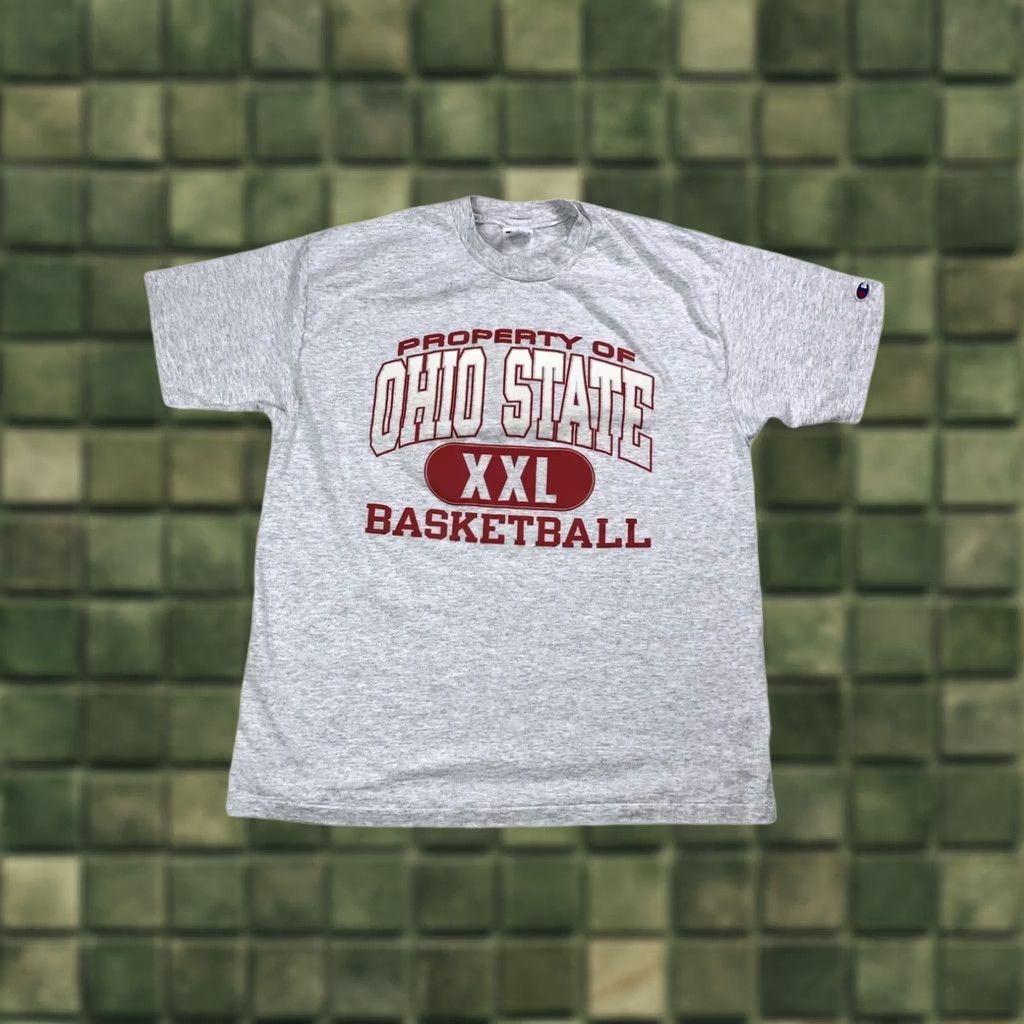 Champion VINTAGE Champion Ohio State Basketball USA Graphic Shirt XL Men's Gray Short Sleeve Crew Neck Size US XL / EU 56 / 4 - 1 Thumbnail