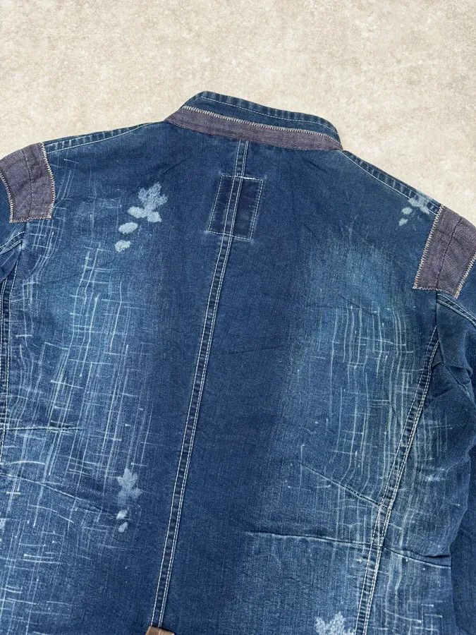 Marithe + Francois Girbaud 1990s Marithé + François Girbaud Navy Denim Blazer Jacket Size M / US 6-8 / IT 42-44 - 7 Thumbnail