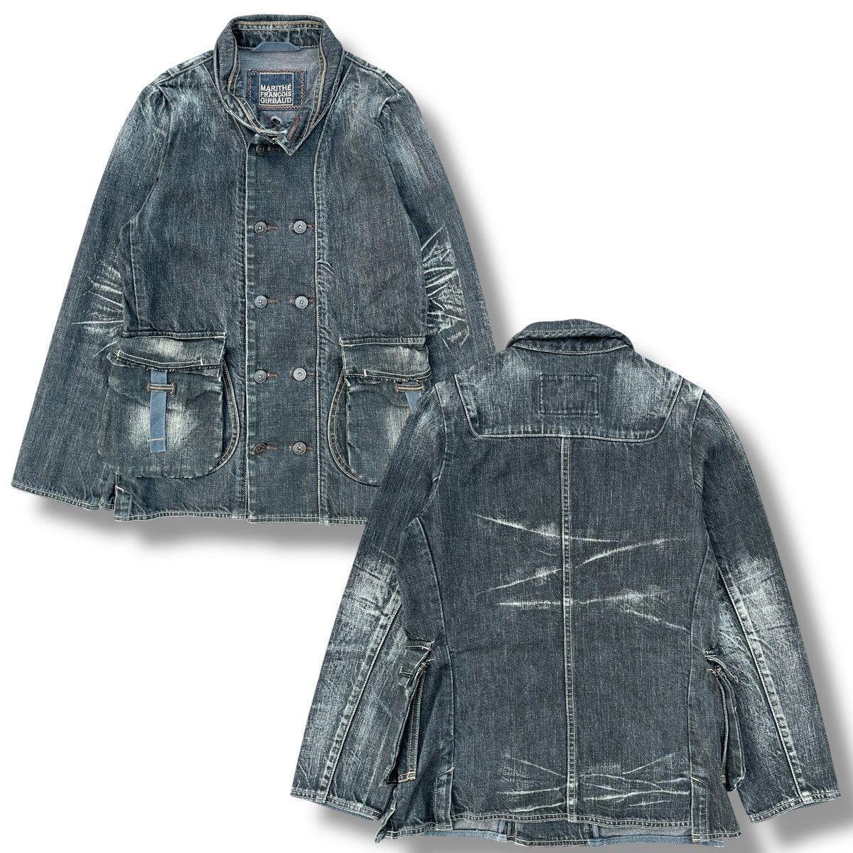 Marithe + Francois Girbaud VINTAGE Marithe Francois Girbaud 90s Bondage Denim Jacket Size S / US 4 / IT 40 - 1 Thumbnail