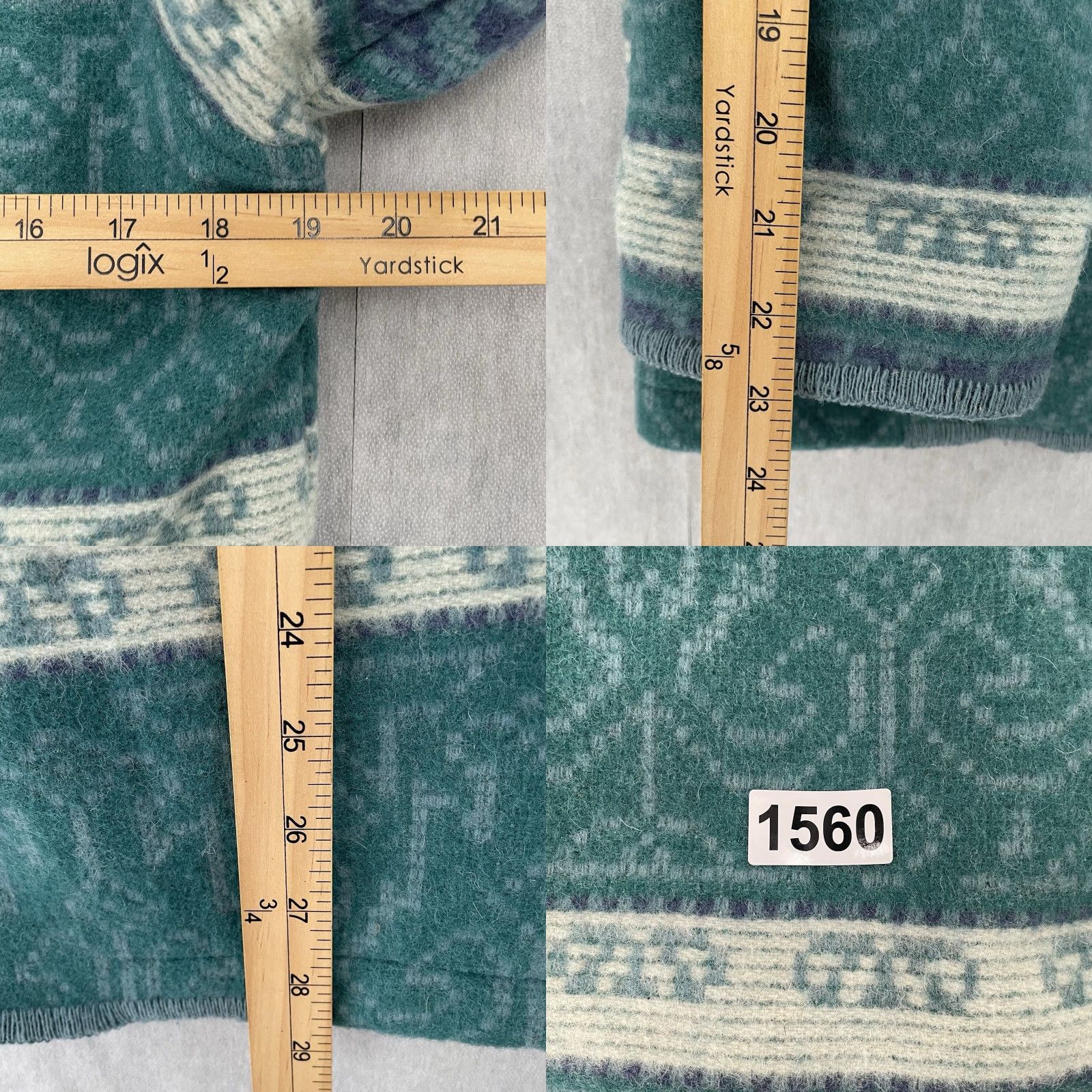 Eddie Bauer VINTAGE Eddie Bauer Coat Wool Blanket Shawl Collar Toggle Geometric Green XS Womens 80s 90s Southwestern Mens Womens? Size XS / US 0-2 / IT 36-38 - 8 Thumbnail