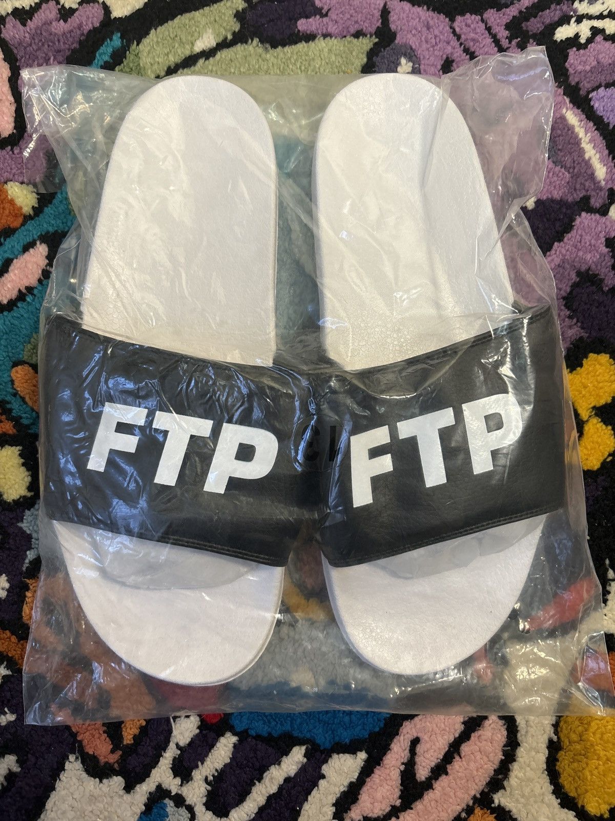 Fuck The Population FTP Logo Slides Size US 13 / EU 46 - 2 Thumbnail
