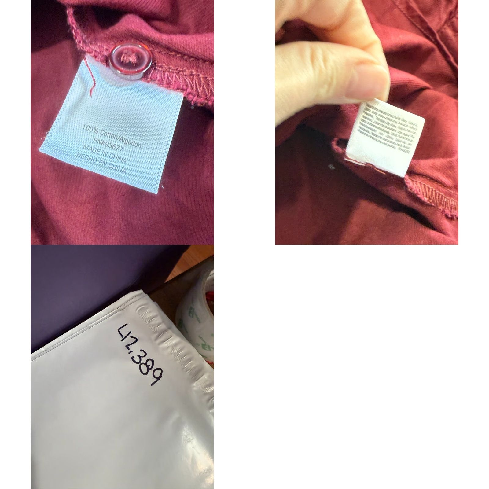 Vintage a.n.a Shirt Women's XL Red Long Sleeve V-Neck 1/4 Button T-Shirt Size XL / US 12-14 / IT 48-50 - 8 Thumbnail
