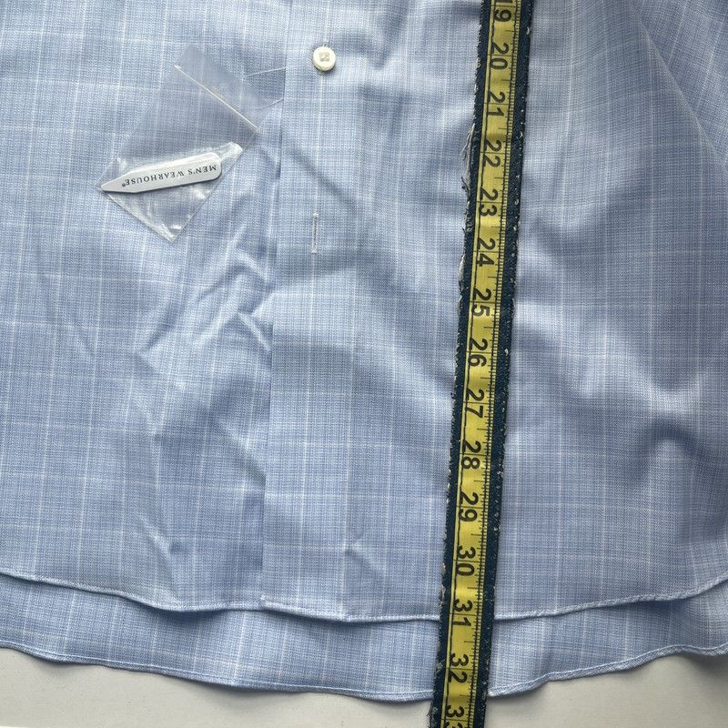 Egara Egara Men's Long-Sleeve Dress Shirt Light Blue Plaid XXL Size US L / EU 52-54 / 3 - 2 Thumbnail