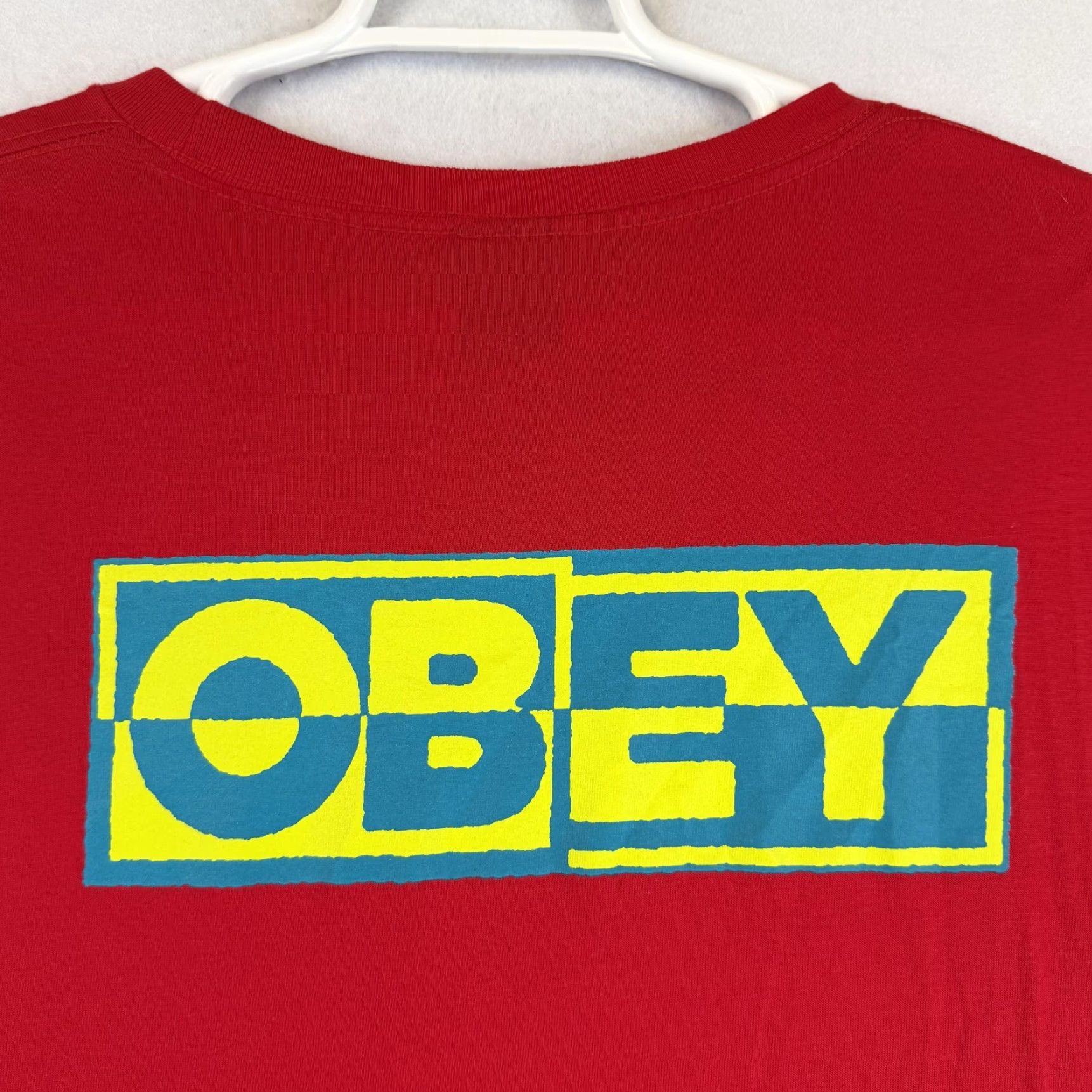Obey OBEY Shirt Mens 2XL Red Long Sleeve Graphic Print Streetwear Logo Back Print Size US XXL / EU 58 / 5 - 6 Thumbnail