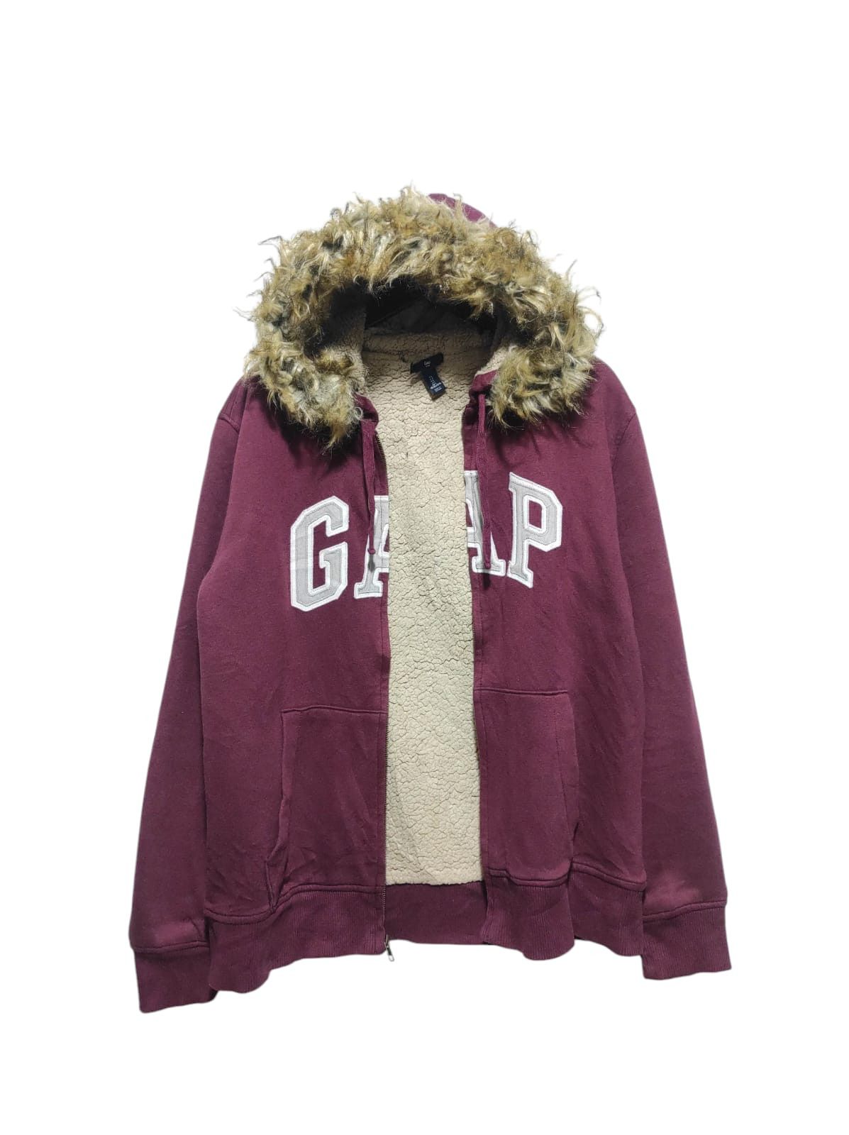 Gap GAP Sherpa Zip Fur Hoodie IfSixWasNine LGB style Size US L / EU 52-54 / 3 - 2 Thumbnail