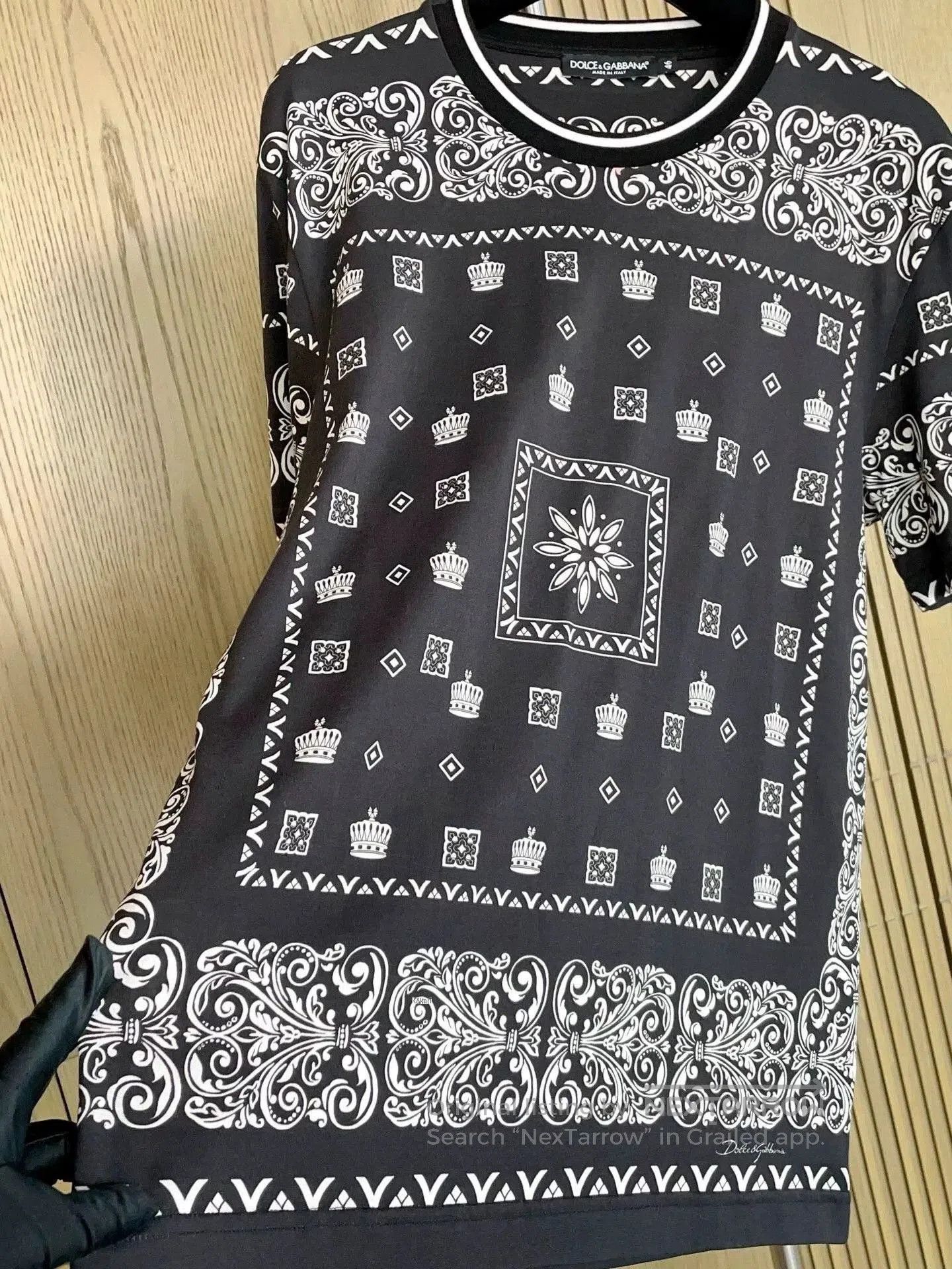 Dolce & Gabbana Dolce & Gabbana Black Crown Print T. Size US S / EU 44-46 / 1 - 6 Thumbnail