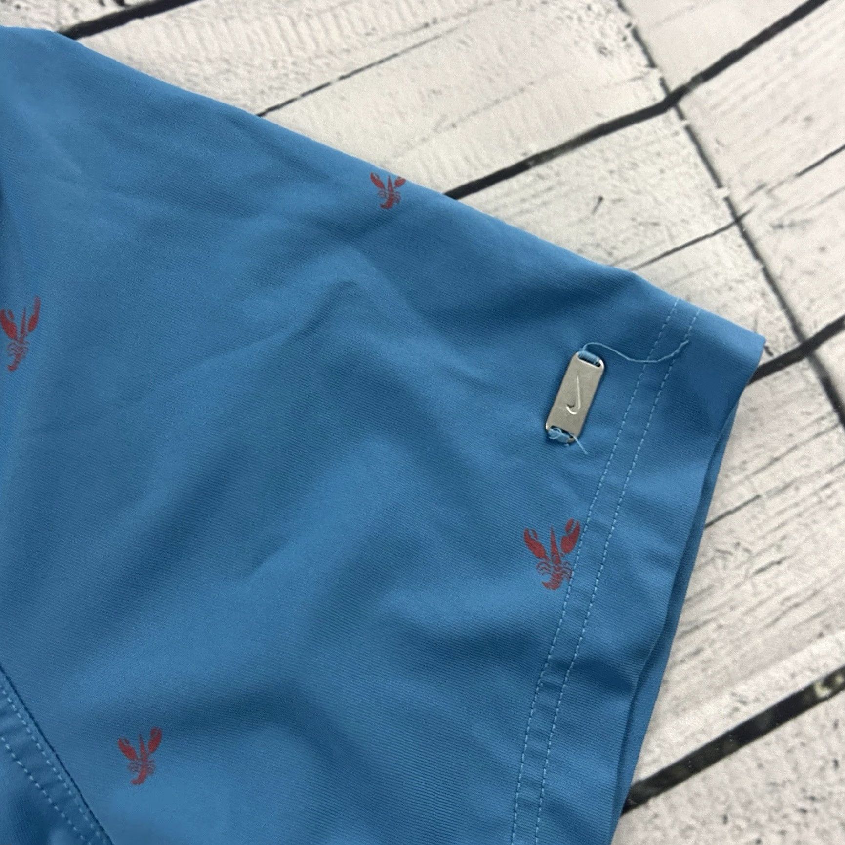 Nike Nike Dri-Fit Lobster Print Short Sleeve Golf Polo Shirt Men's M Blue Size US M / EU 48-50 / 2 - 4 Thumbnail