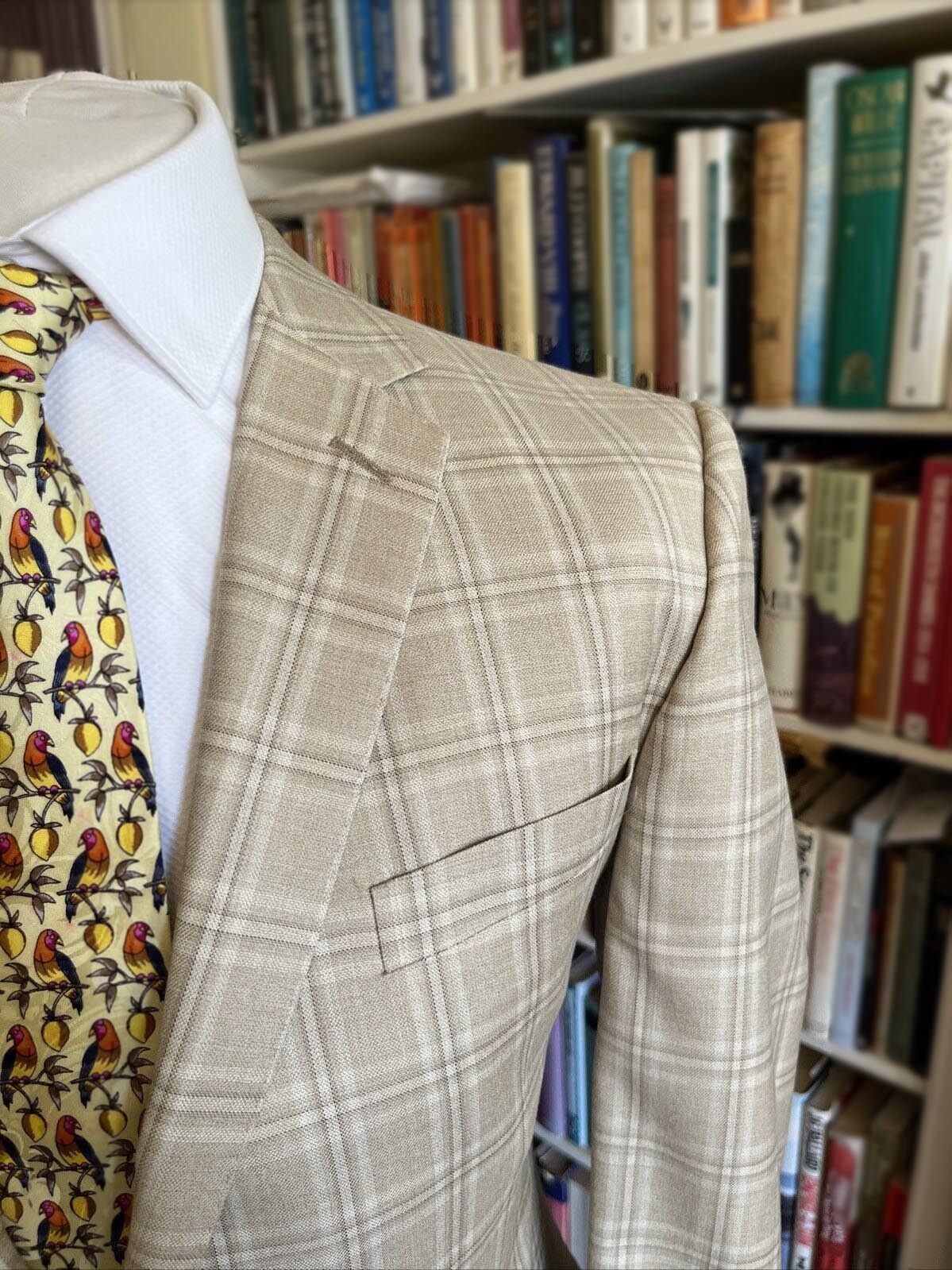Gieves & Hawkes Gieves & Hawkes beige check blazer Size 40R - 2 Thumbnail