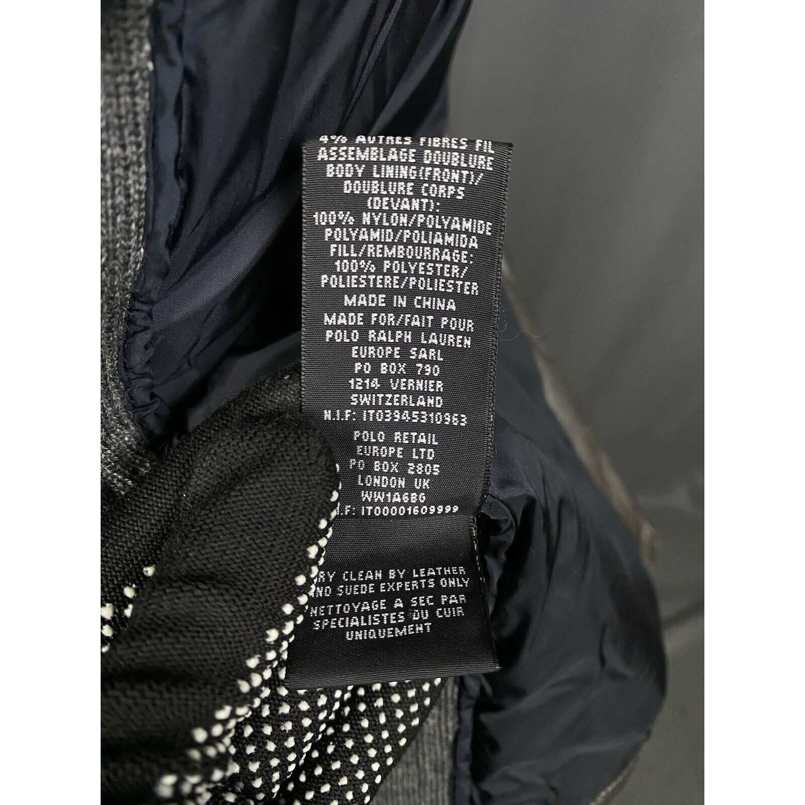 Ralph Lauren Ralph Lauren Men's Mettalic Gray Quilted Leather Wool Jacket Size US S / EU 44-46 / 1 - 12 Thumbnail