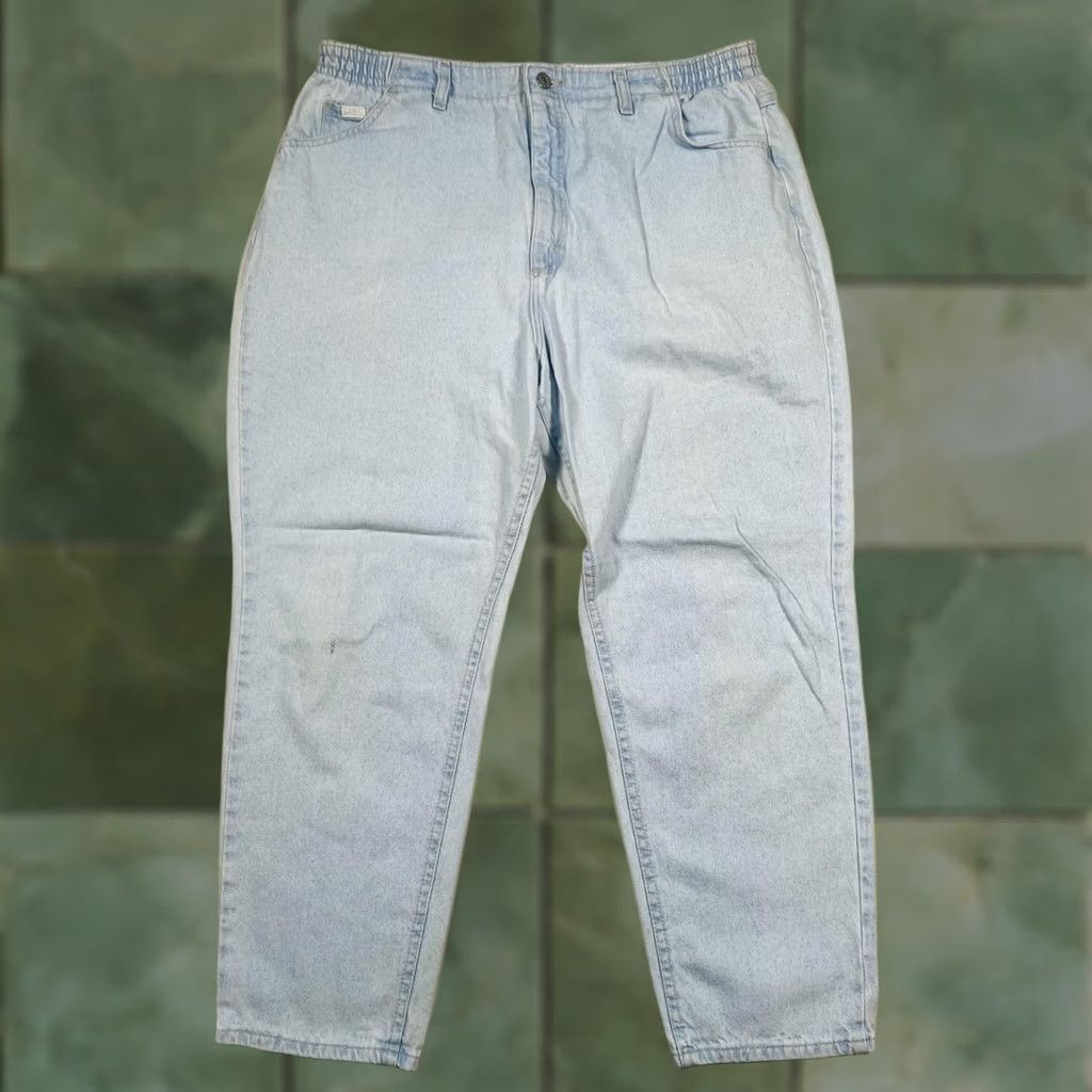 Lee Lee Womens 20P Light Wash Tapered Jeans - Petite Size US Denim Size 42" / US 20 - 1 Thumbnail
