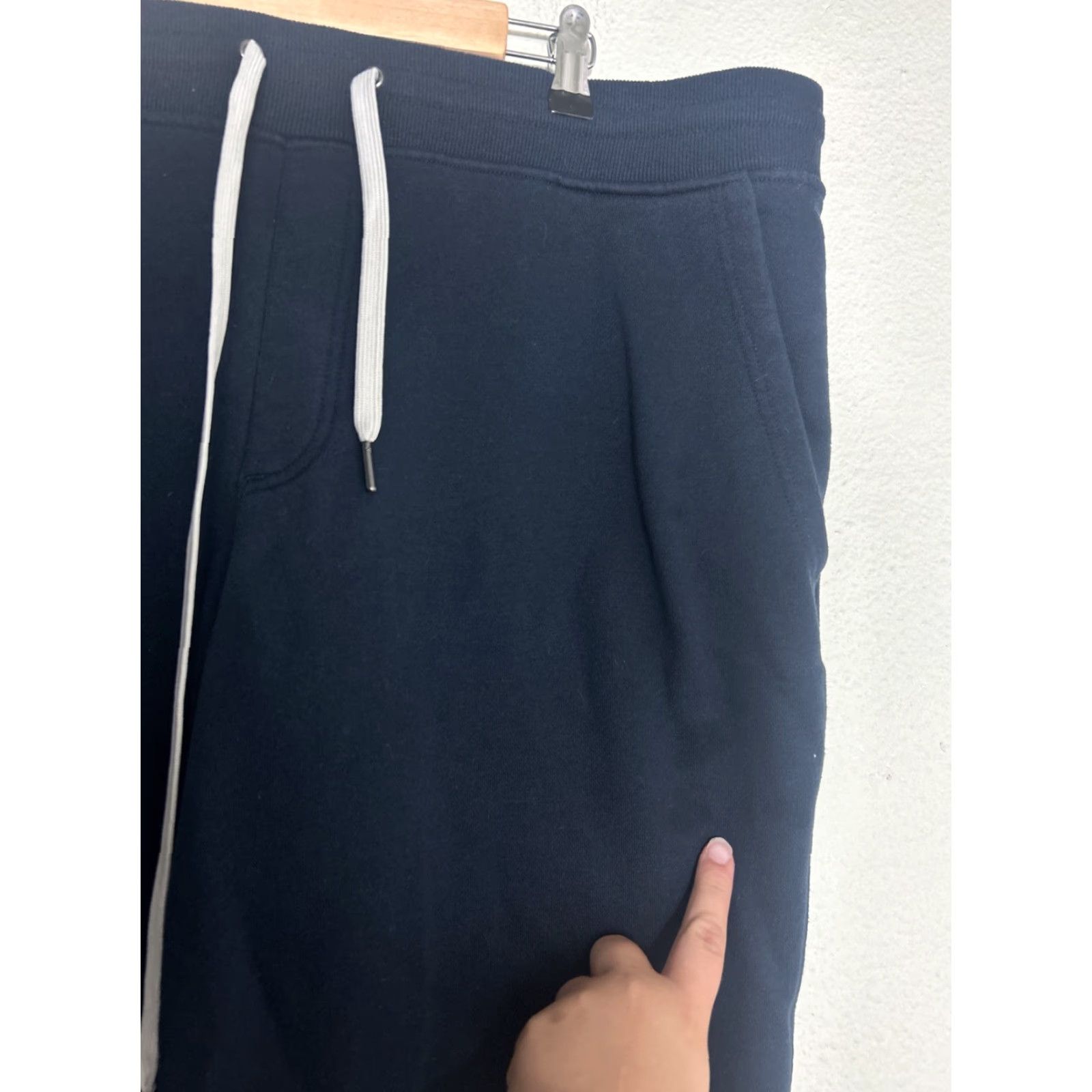 Vintage True Classic Fleece Joggers Mens XXL Navy Tapered Sweatpants Cotton Polyester Spandex Slim Fit 2XL Elastic Waist Pockets Lounge Activewear Size US 39 - 5 Thumbnail