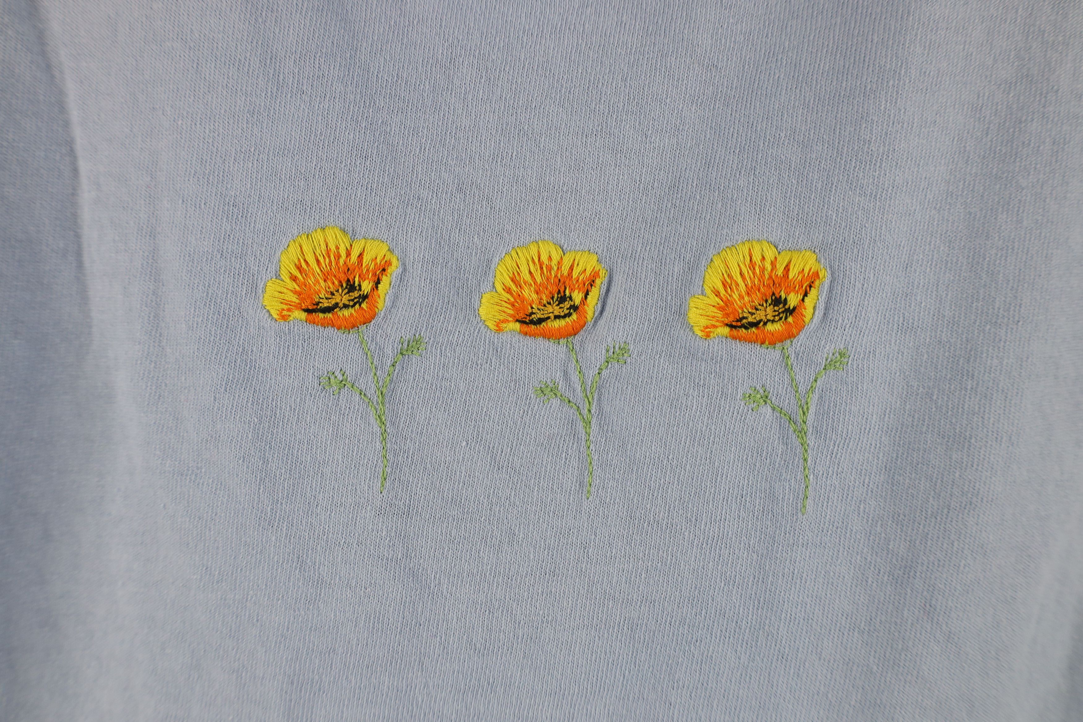 Vintage Vintage J Galt Flower Cropped Short Sleeve T-Shirt USA Size ONE SIZE - 4 Thumbnail