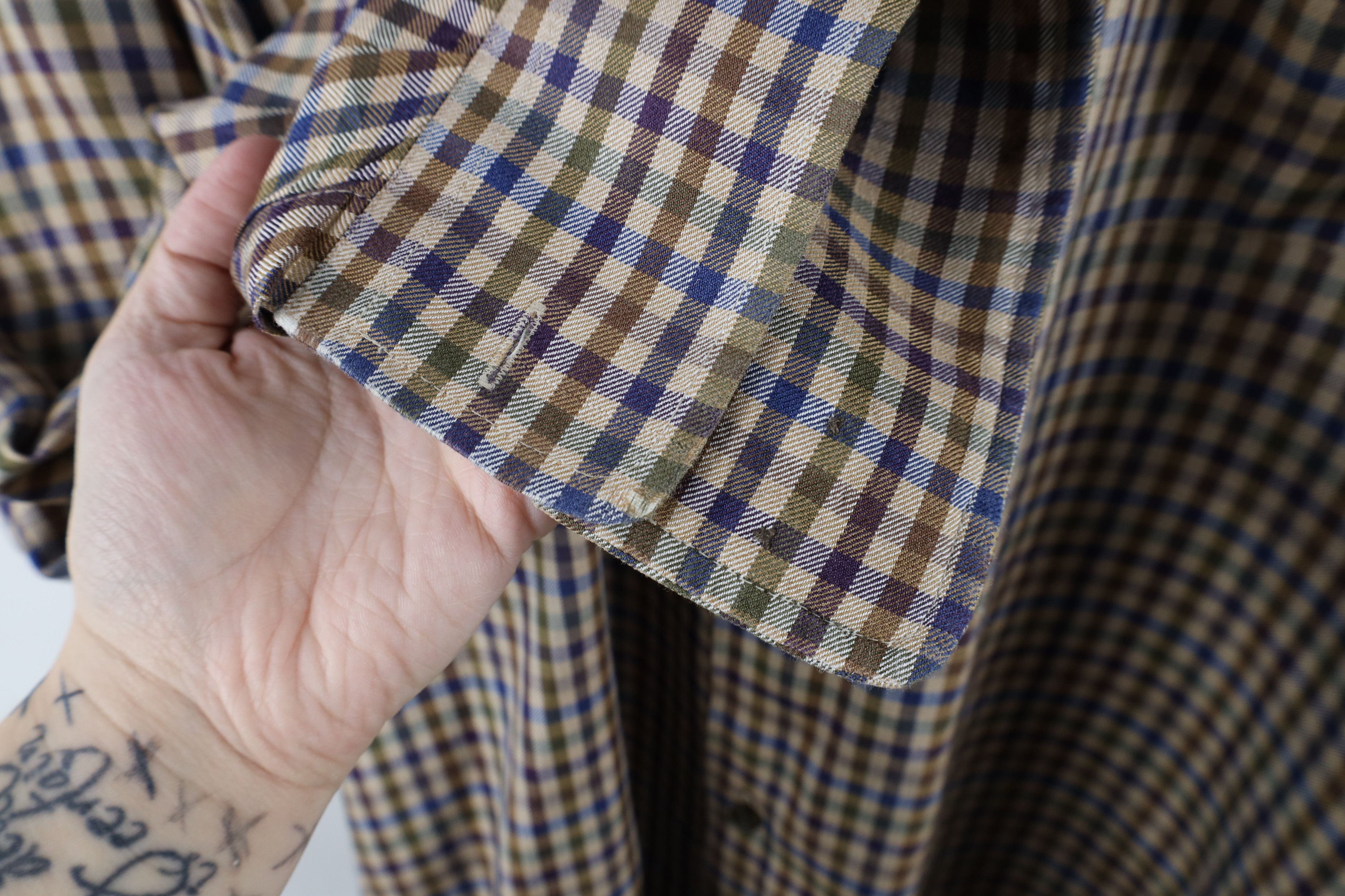 Orvis × Vintage Vintage Orvis Rainbow Plaid Silk Wool Collared Button Shirt Size US XL / EU 56 / 4 - 9 Thumbnail