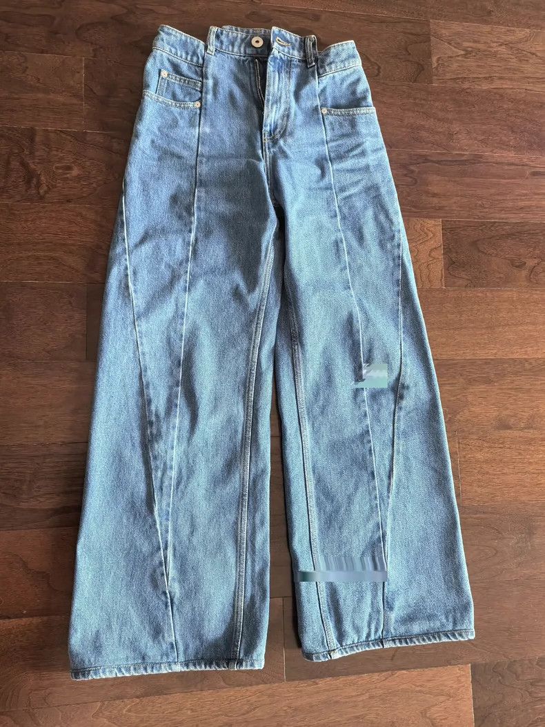 Maison Margiela Maison Margiela Convex waist deconstructed wide-leg jeans 2 Size US 38 / EU 54 - 2 Thumbnail