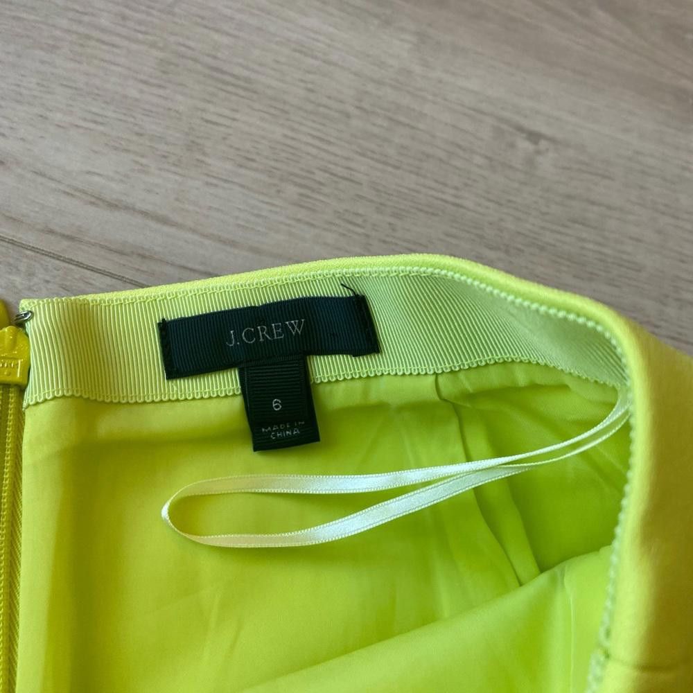 Designer J Crew Yellow Classic Skater Skirt Size 28" / US 6 / IT 42 - 4 Thumbnail