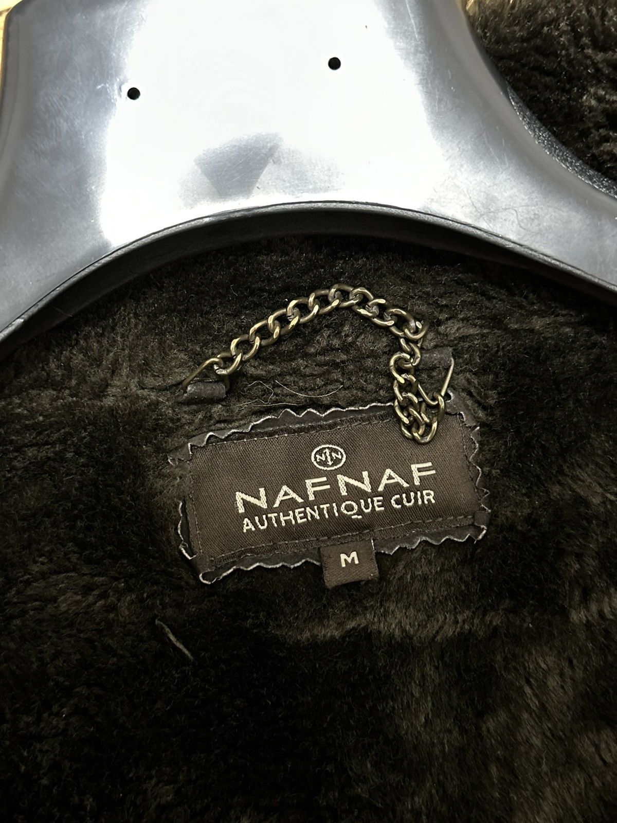Other Vintage Y2K NAF NAF Leather Shearling Jacket M Size Size M / US 6-8 / IT 42-44 - 8 Thumbnail